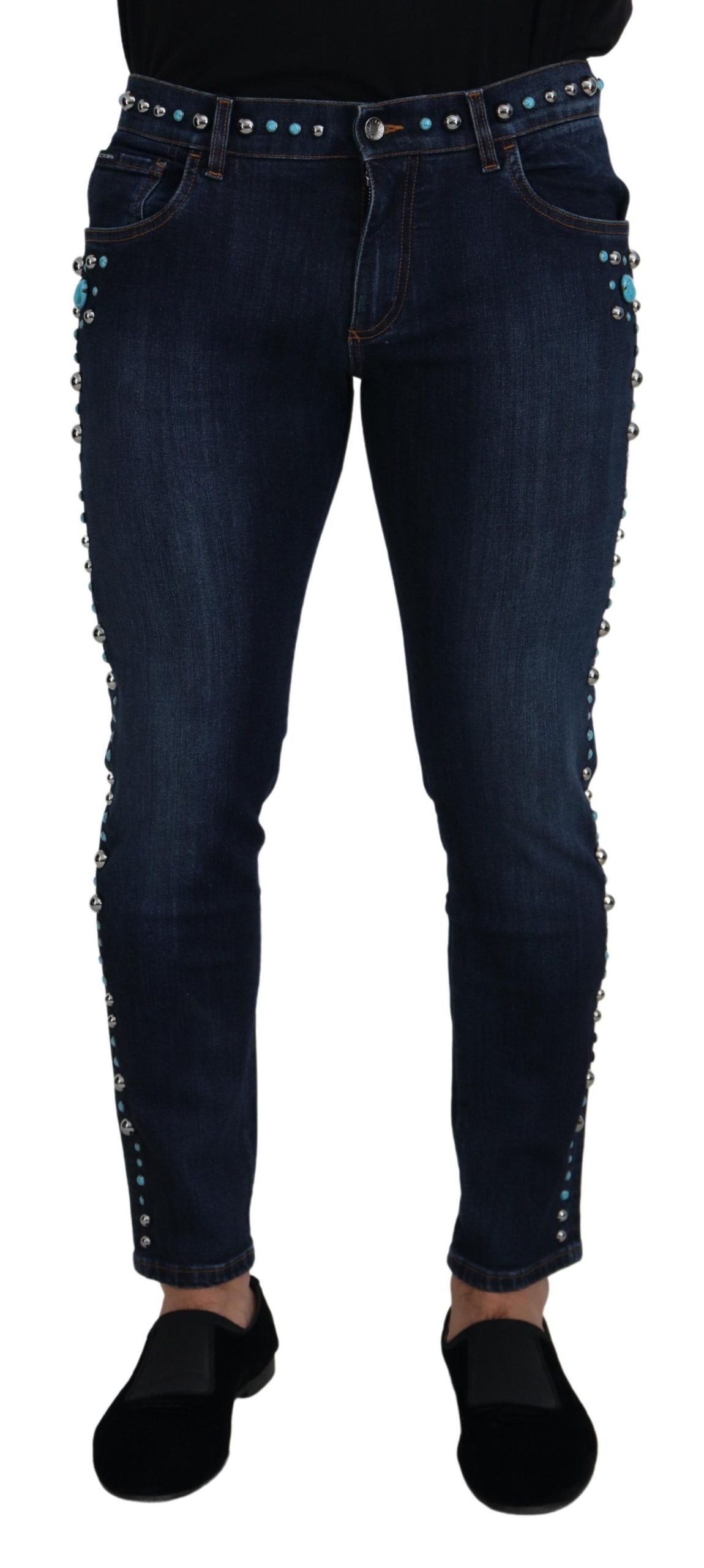 Dolce & Gabbana Studded Opulence Denim Men's Jeans
