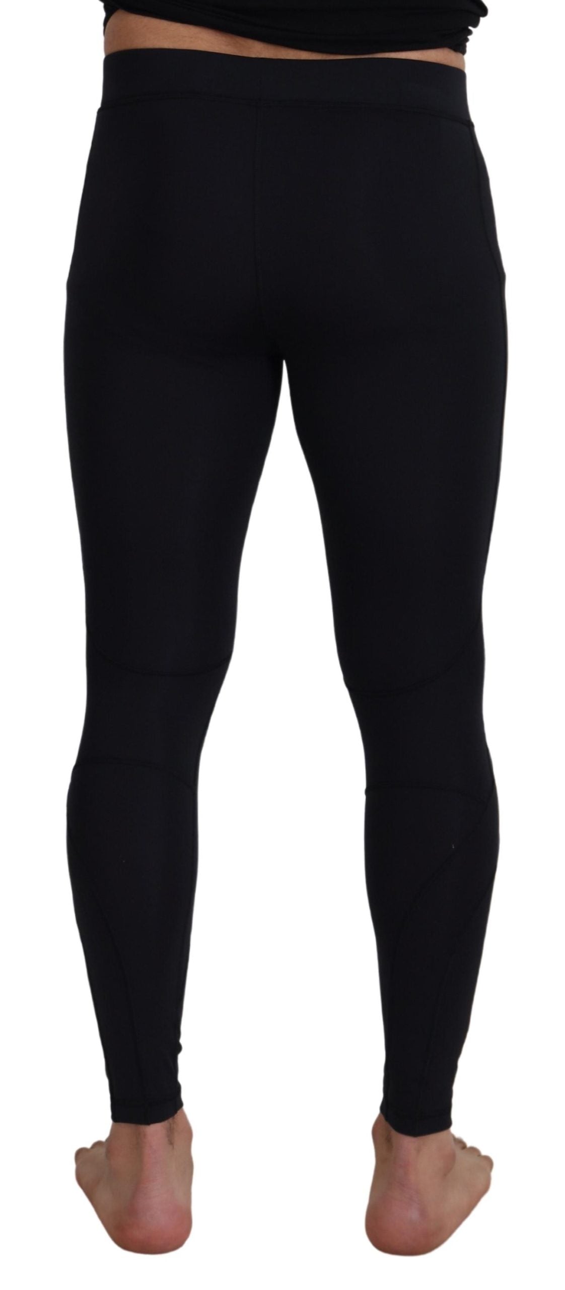 Dolce & Gabbana Black Nylon Slim Fit Stretch Men's Pants