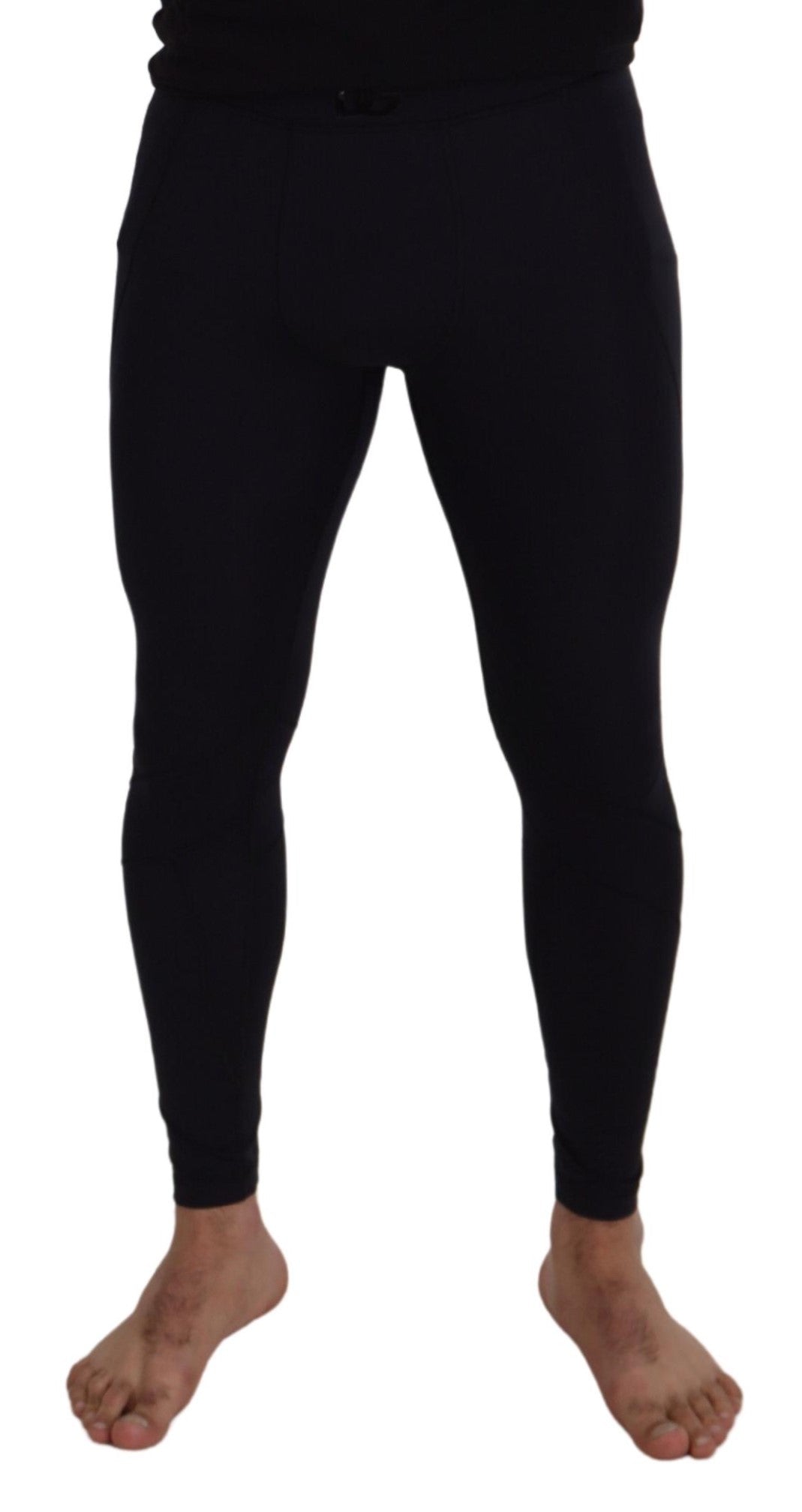 Dolce & Gabbana Black Nylon Slim Fit Stretch Men's Pants