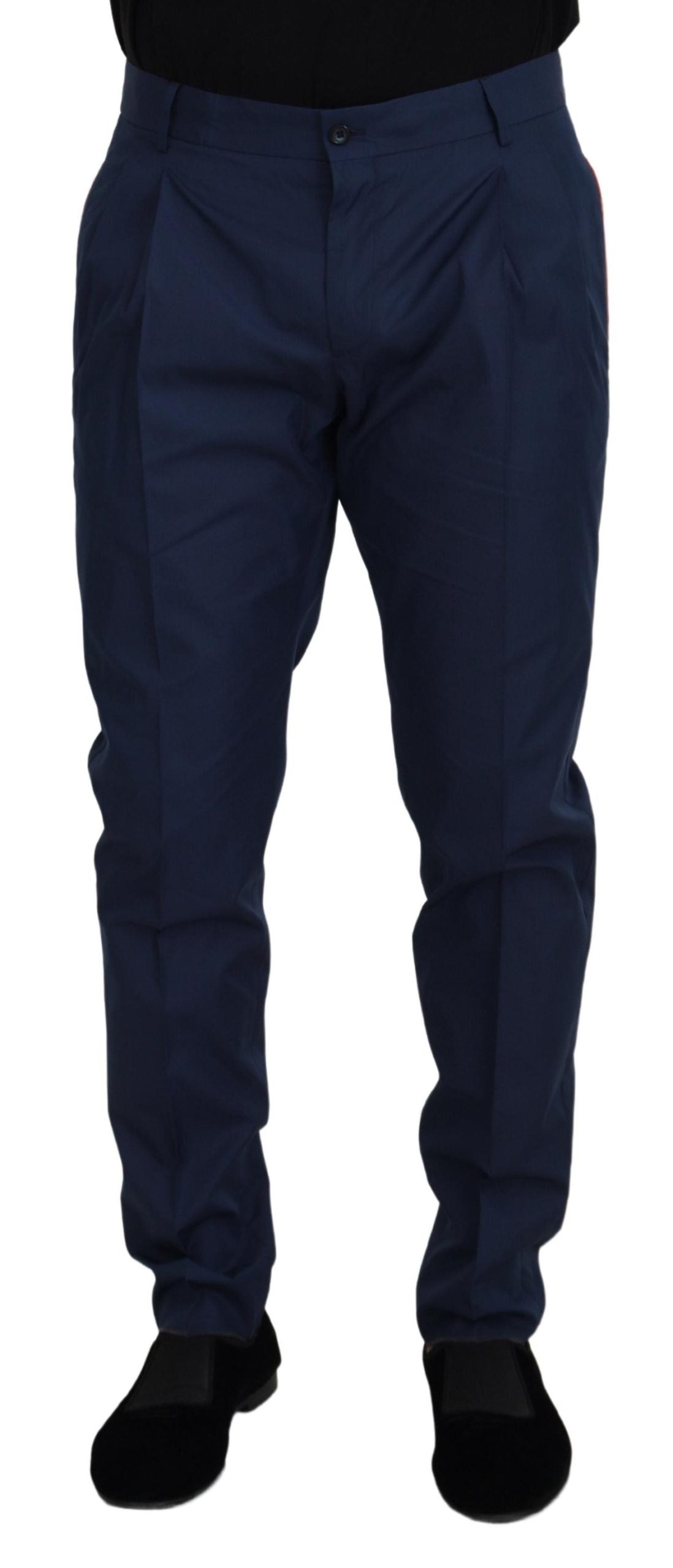 Dolce & Gabbana Elegant Blue Cotton Silk Men's Pants