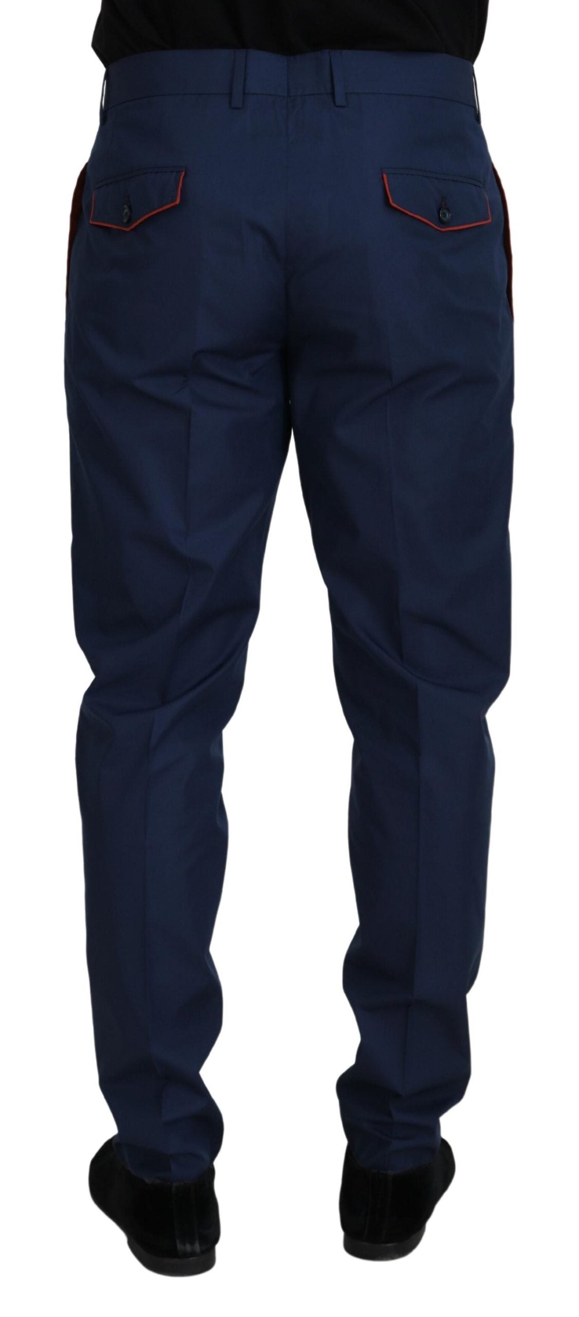 Dolce & Gabbana Elegant Blue Cotton Silk Men's Pants