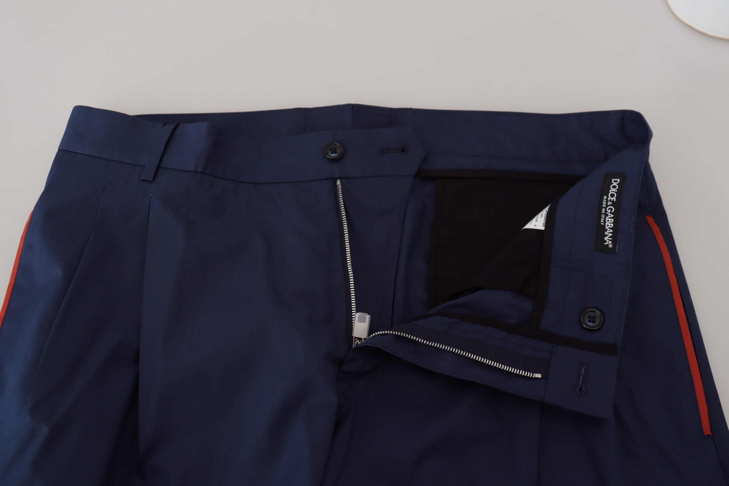 Dolce & Gabbana Blue Cotton Chino Formal Men's Pants