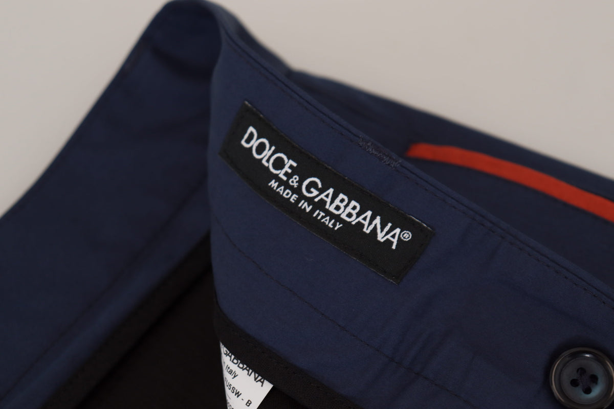 Dolce & Gabbana Blue Cotton Chino Formal Men's Pants