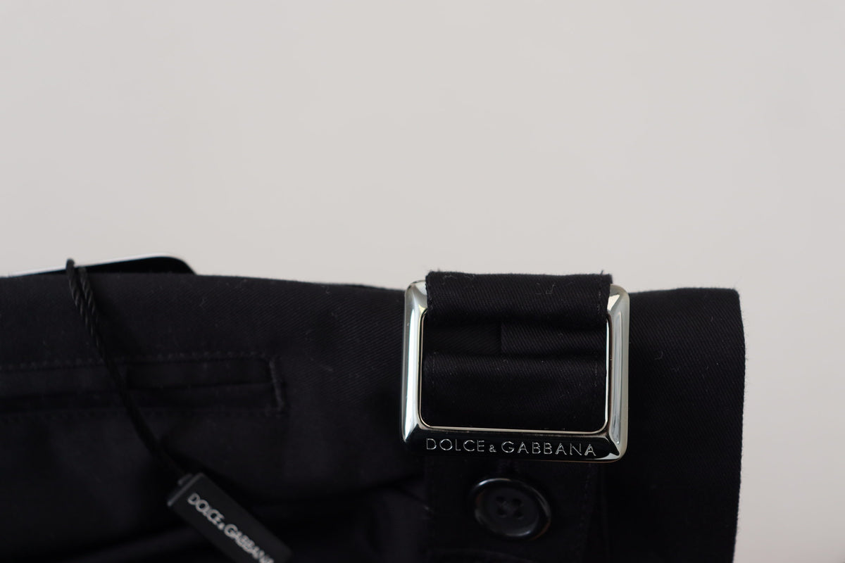 Dolce & Gabbana Black Cotton Chino Formal Men's Pants