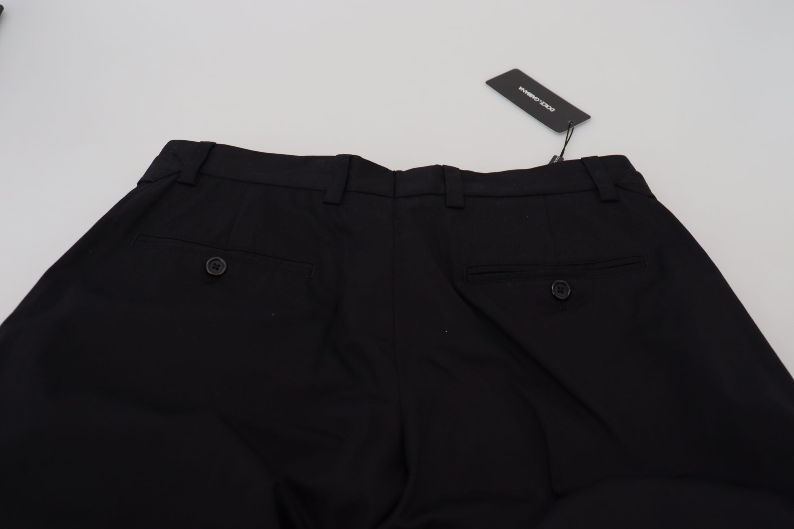 Dolce & Gabbana Black Cotton Chino Formal Men's Pants