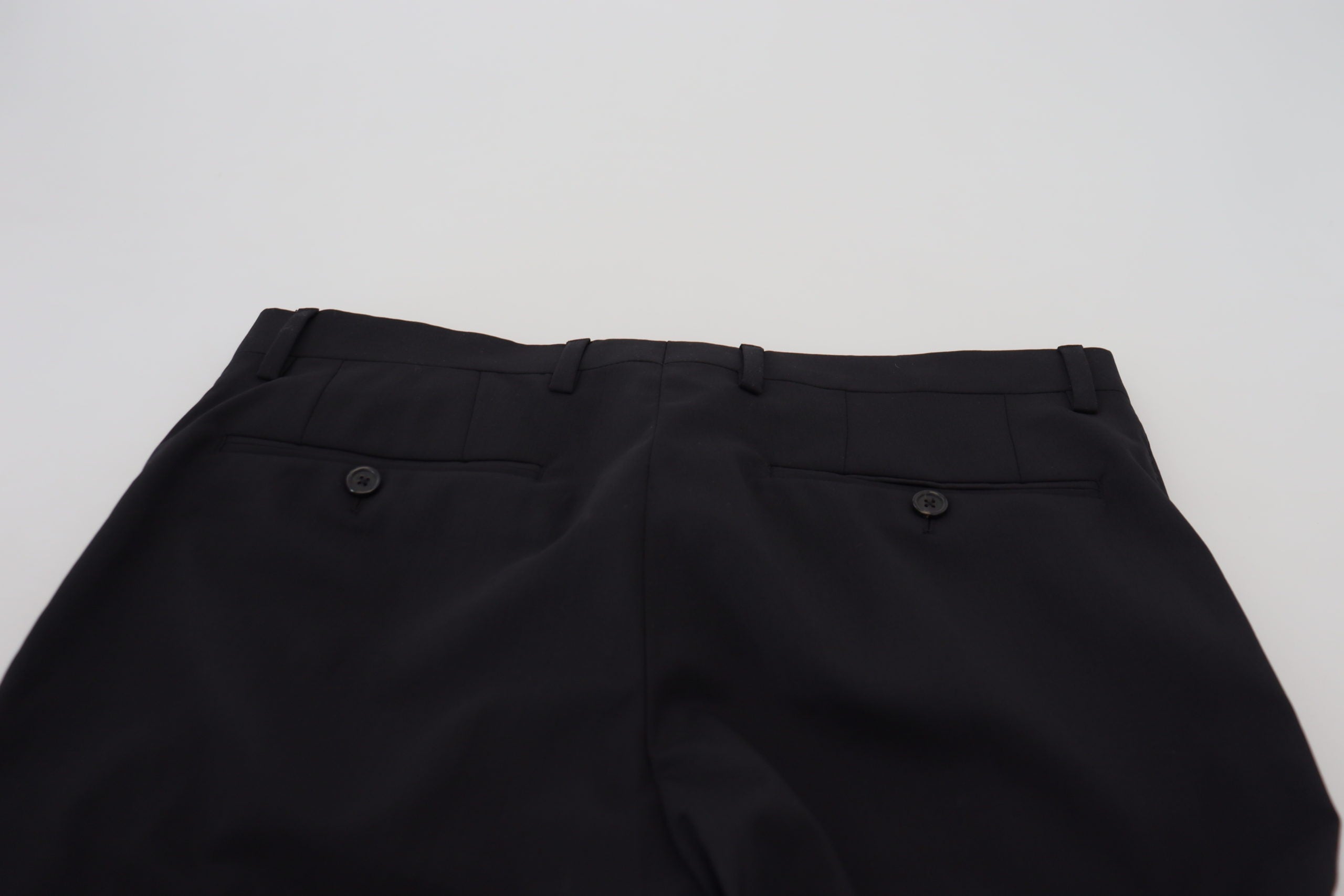 Dolce & Gabbana Black Wool Chino Formal Men's Pants