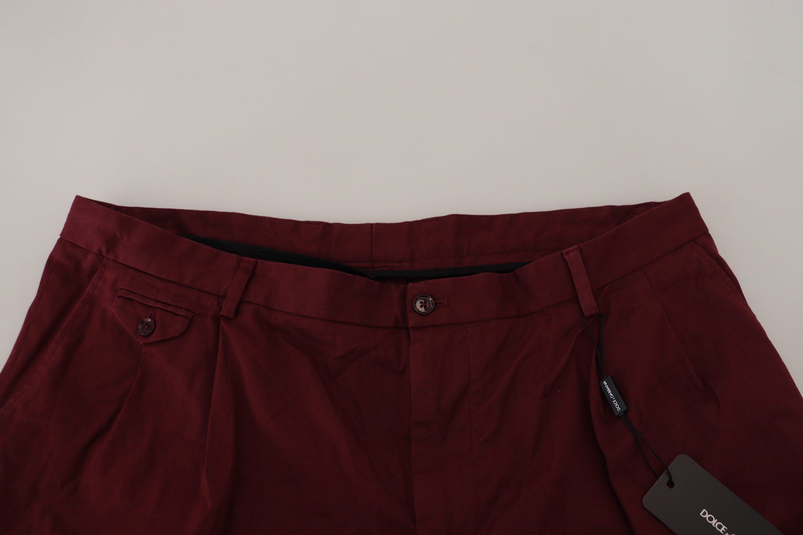 Dolce & Gabbana Elegant Maroon Cotton Blend Men's Shorts