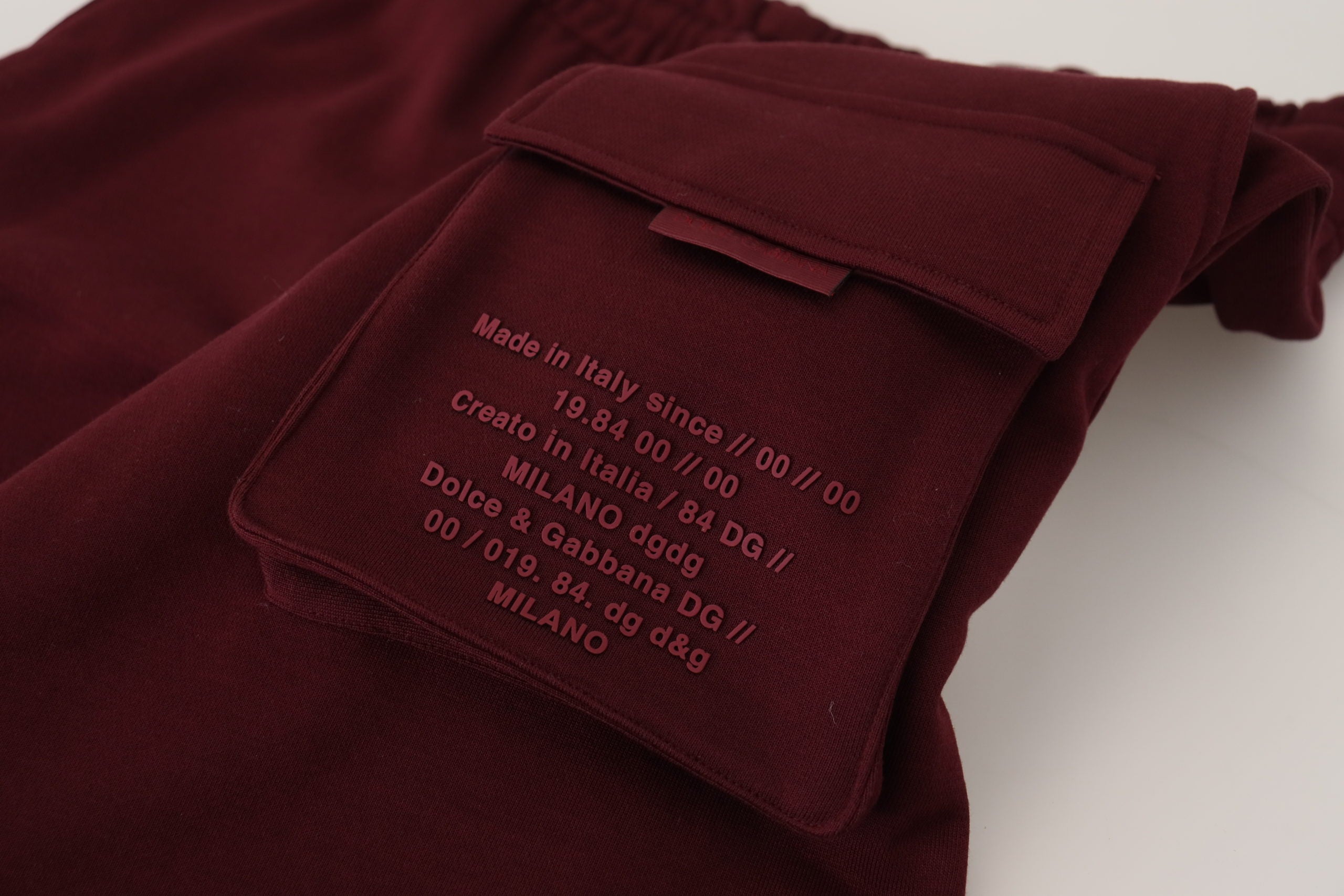 Dolce & Gabbana Maroon Bermuda Cargo Men Men's Shorts