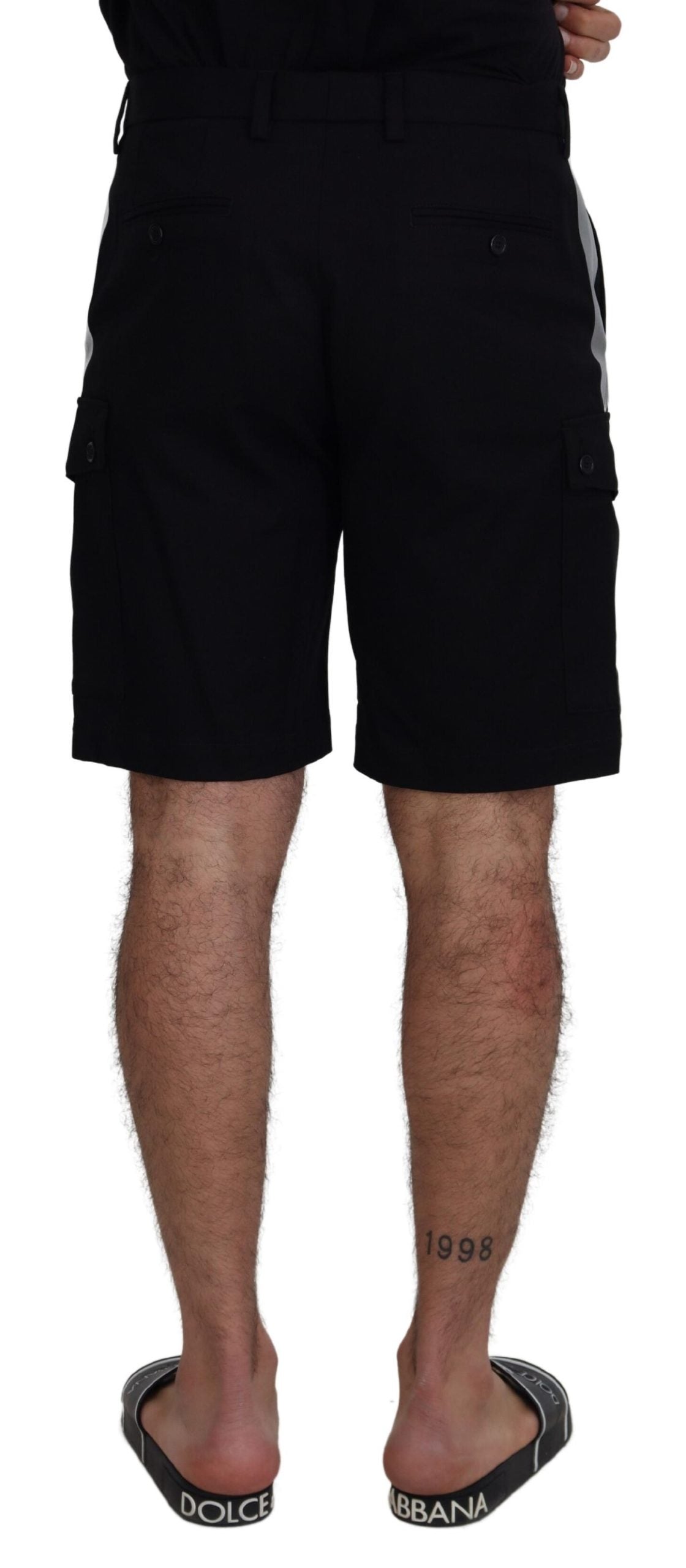 Dolce & Gabbana Black Bermuda Cargo Casual Men's Shorts