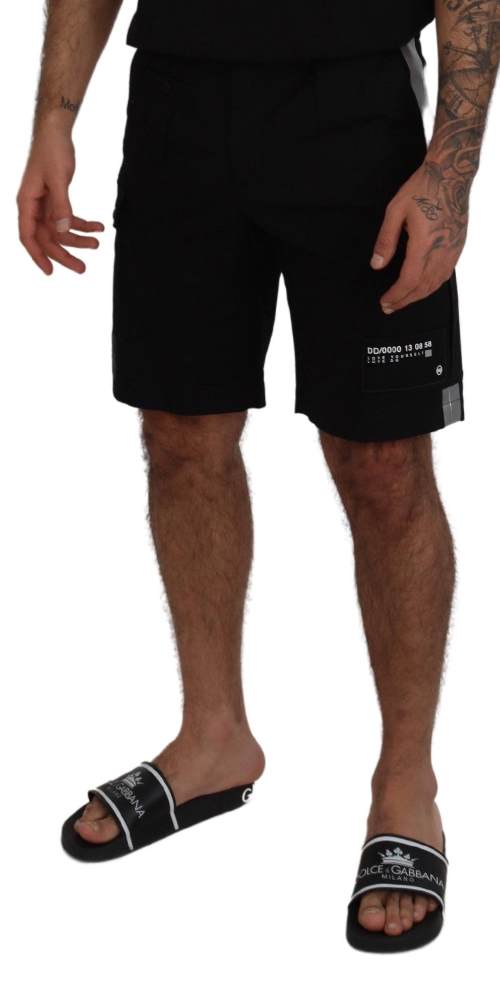 Dolce & Gabbana Black Bermuda Cargo Casual Men's Shorts