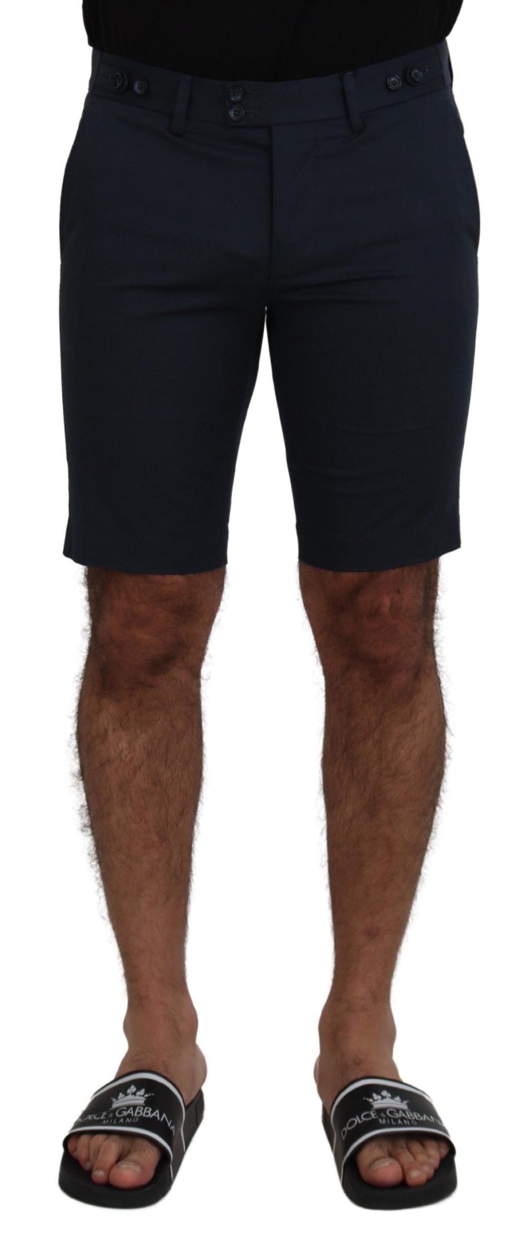 Dolce & Gabbana Elegant Blue Cotton Blend Men's Shorts