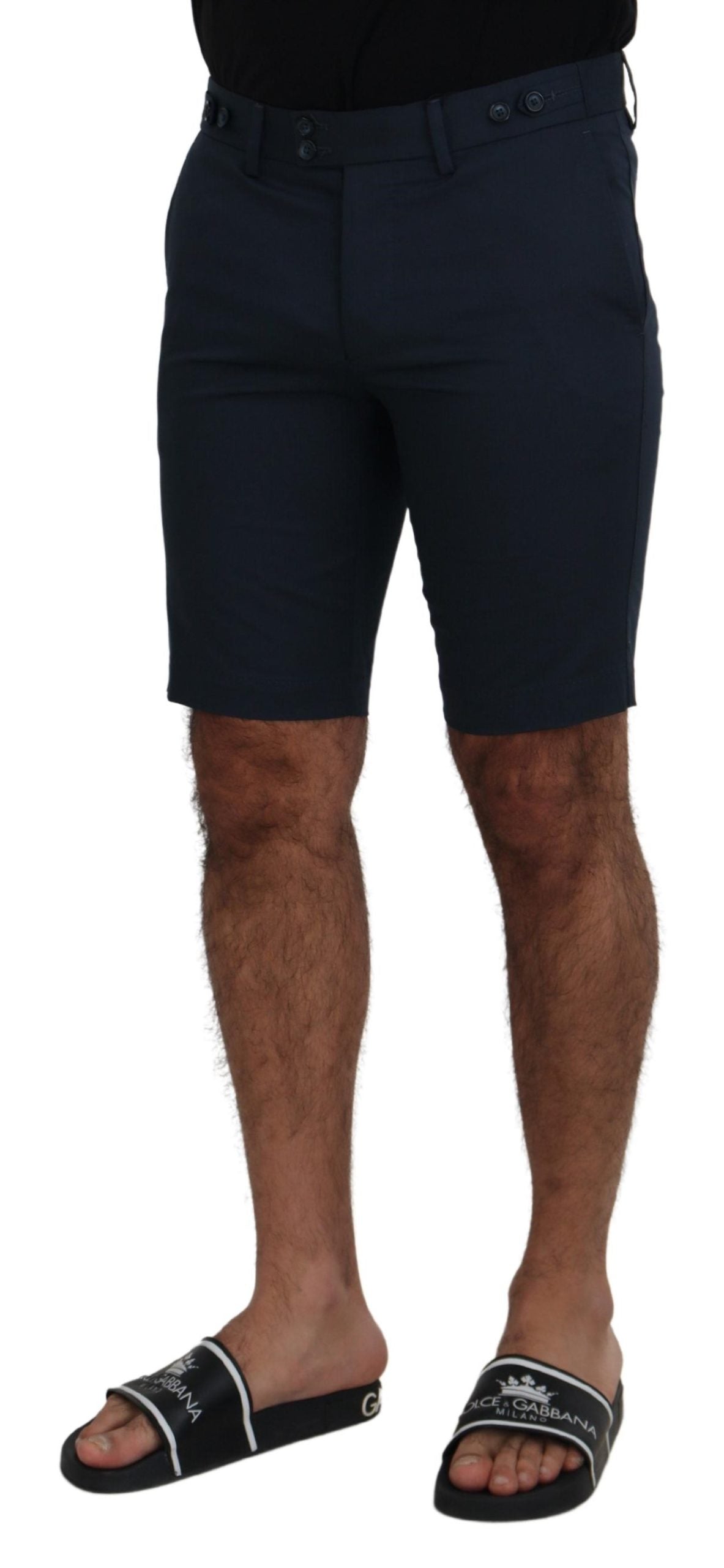 Dolce & Gabbana Elegant Blue Cotton Blend Men's Shorts