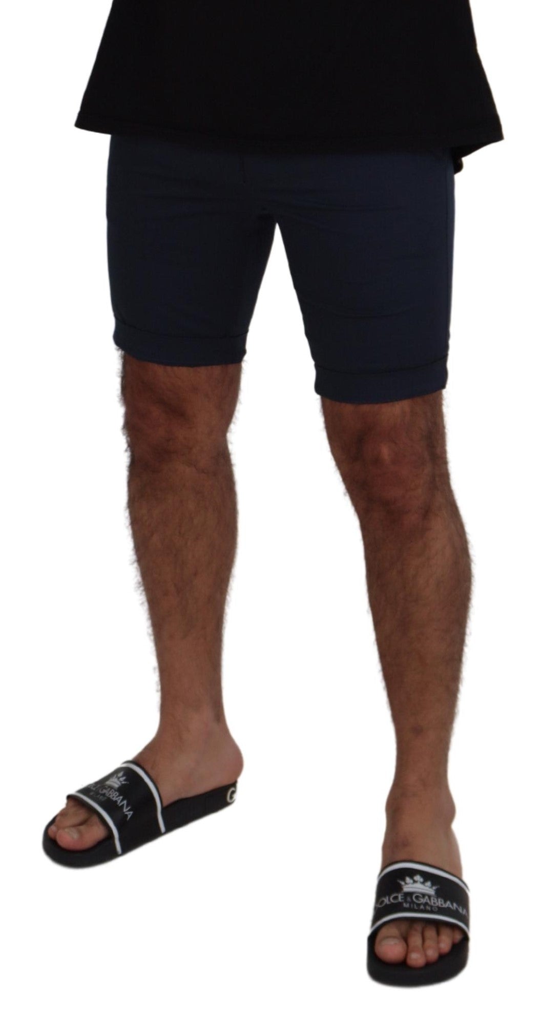 Dolce & Gabbana Elegant Blue Cotton Blend Men's Shorts