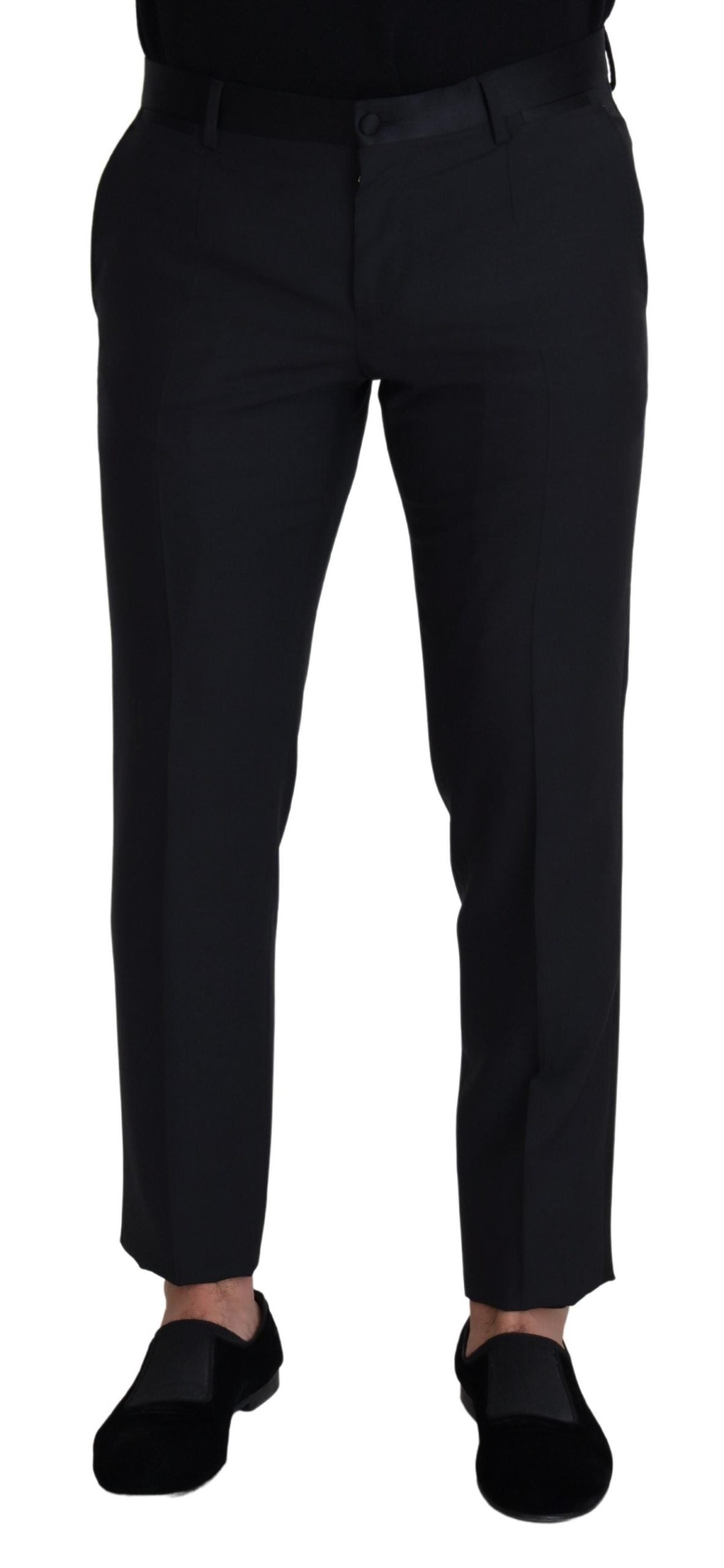 Dolce & Gabbana Elegant Black Wool Blend Men's Trousers