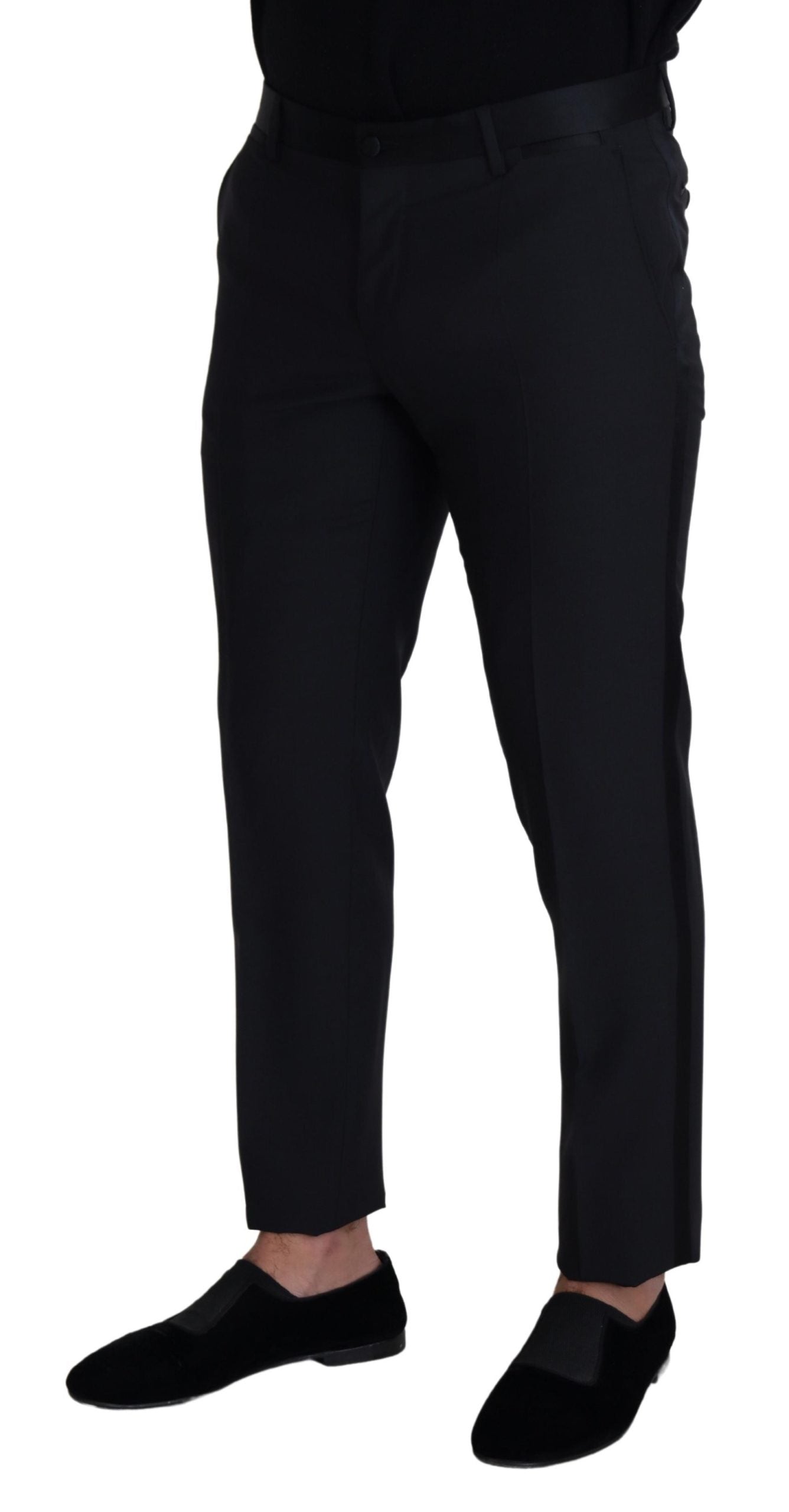 Dolce & Gabbana Elegant Black Wool Blend Men's Trousers