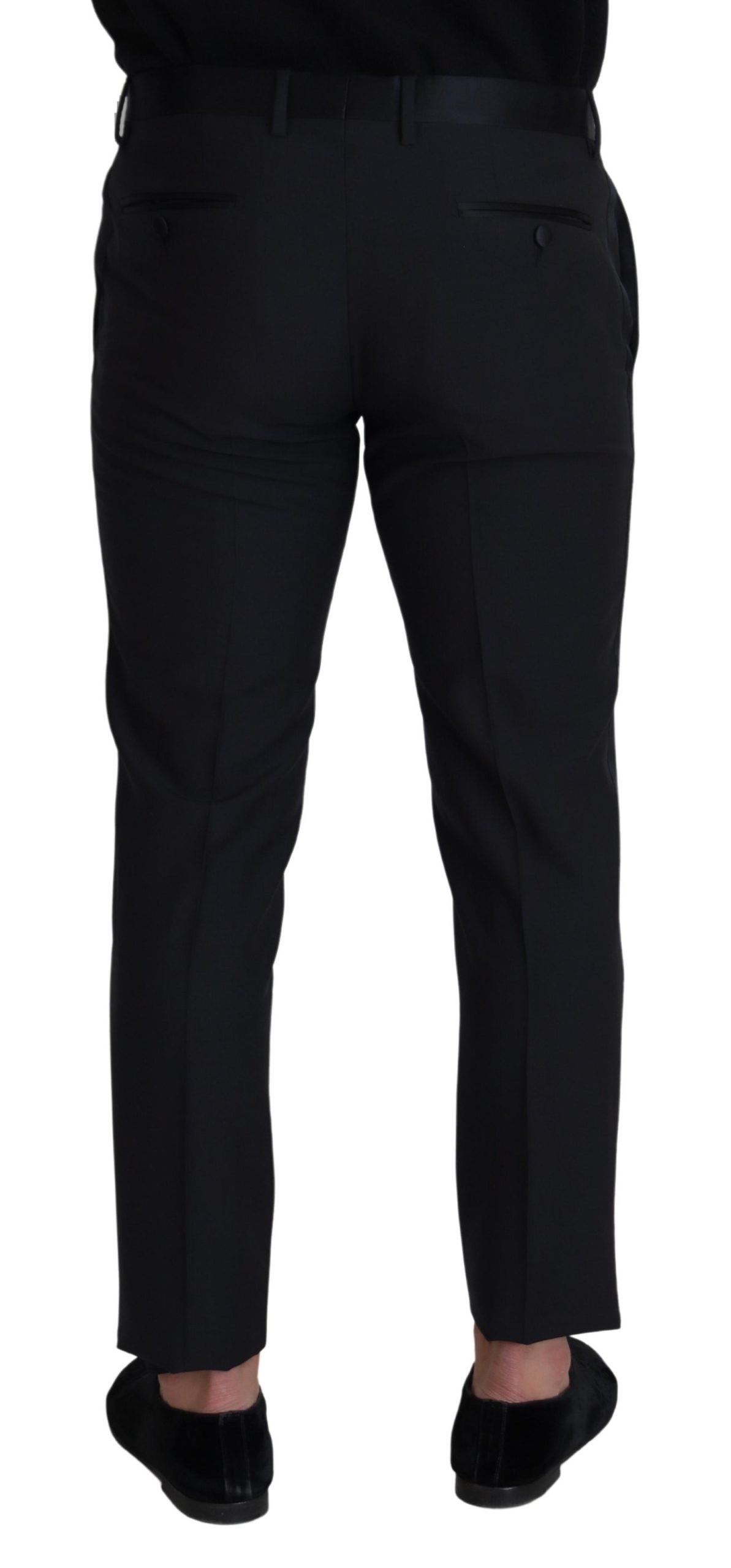 Dolce & Gabbana Elegant Black Wool Blend Men's Trousers