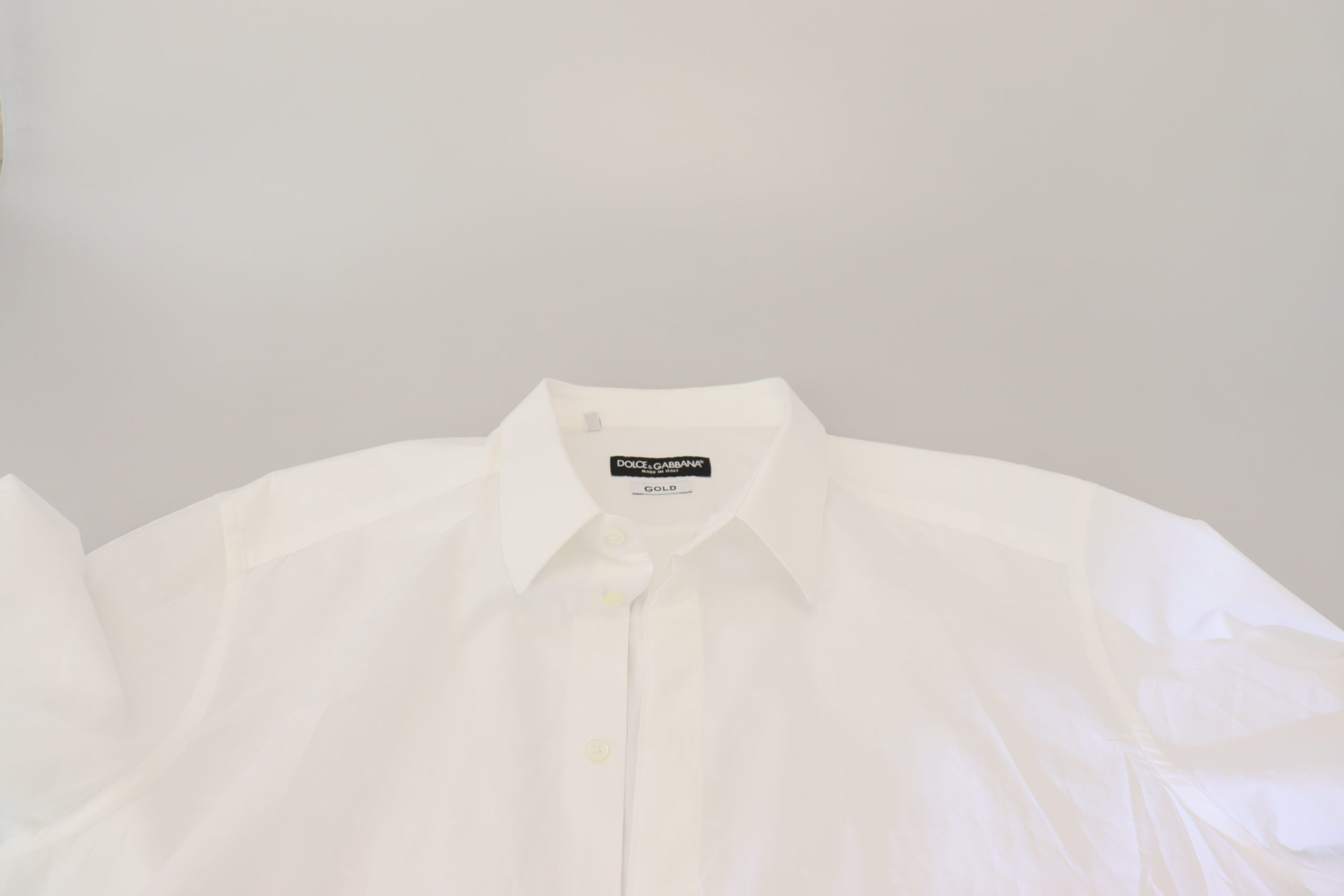 Dolce & Gabbana Elegance Reimagined White Cotton Dress Men's Shirt