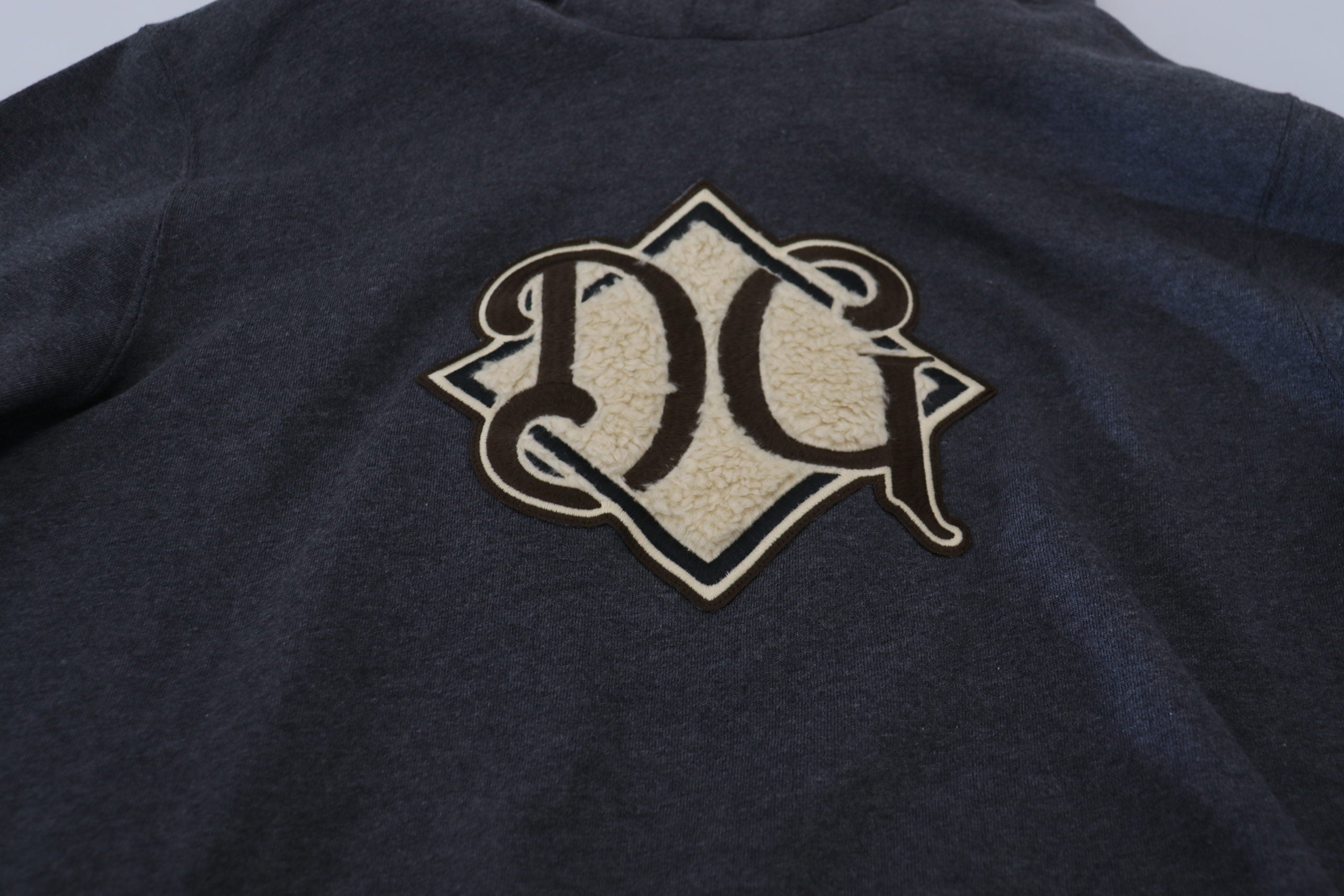 Dolce & Gabbana Gray Logo Cotton Hooded Sweatshirt Men's Sweater