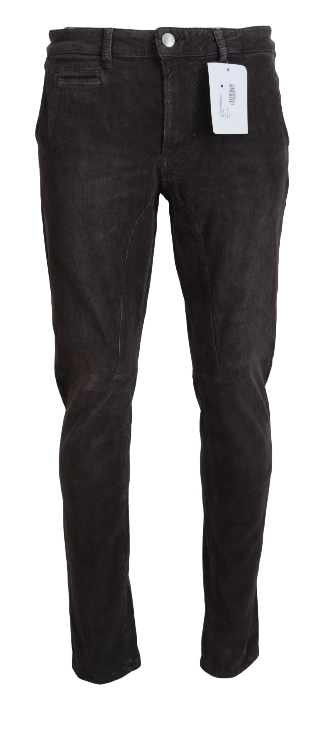 Acht Elegant Corduroy Brown Men's Pants