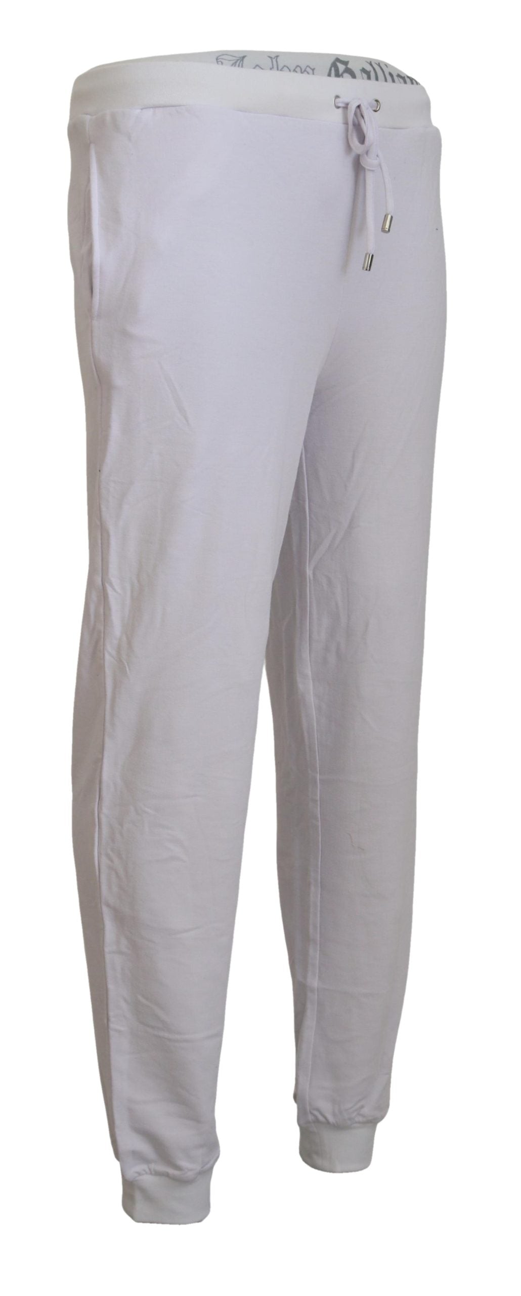 John Galliano White Cotton Logo Mens Jogger Men's Pants