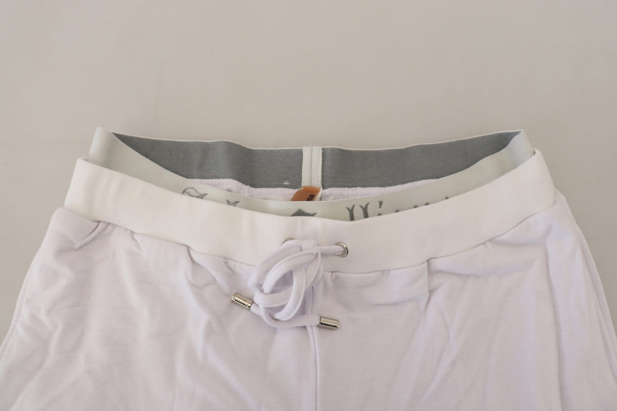 John Galliano White Cotton Logo Mens Jogger Men's Pants