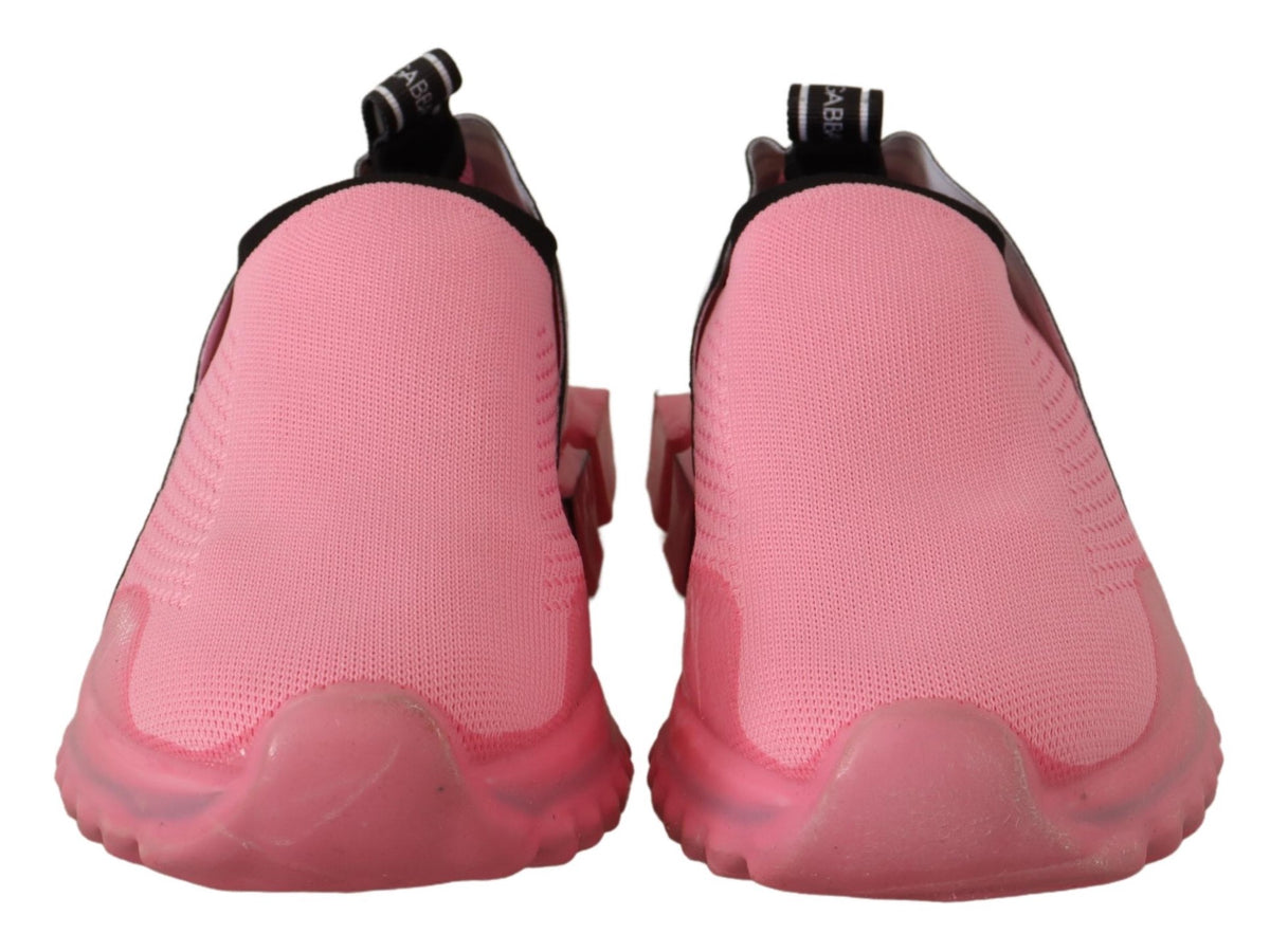 Dolce & Gabbana Pink Low Top Slip On Casual Sorrento Women's Sneakers