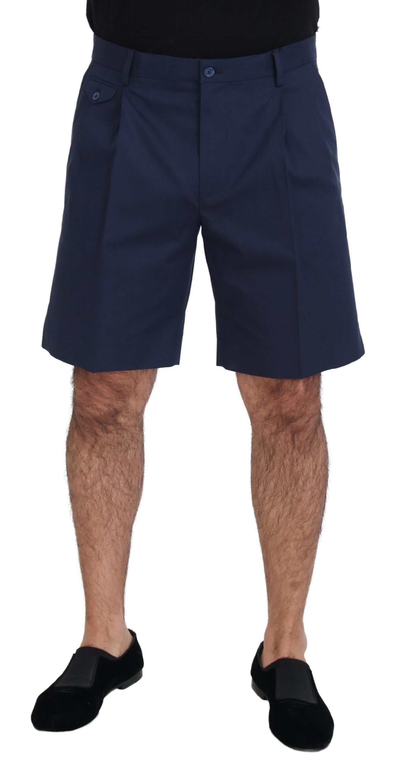 Dolce & Gabbana Blue Chinos Cotton Stretch Casual Men's Shorts