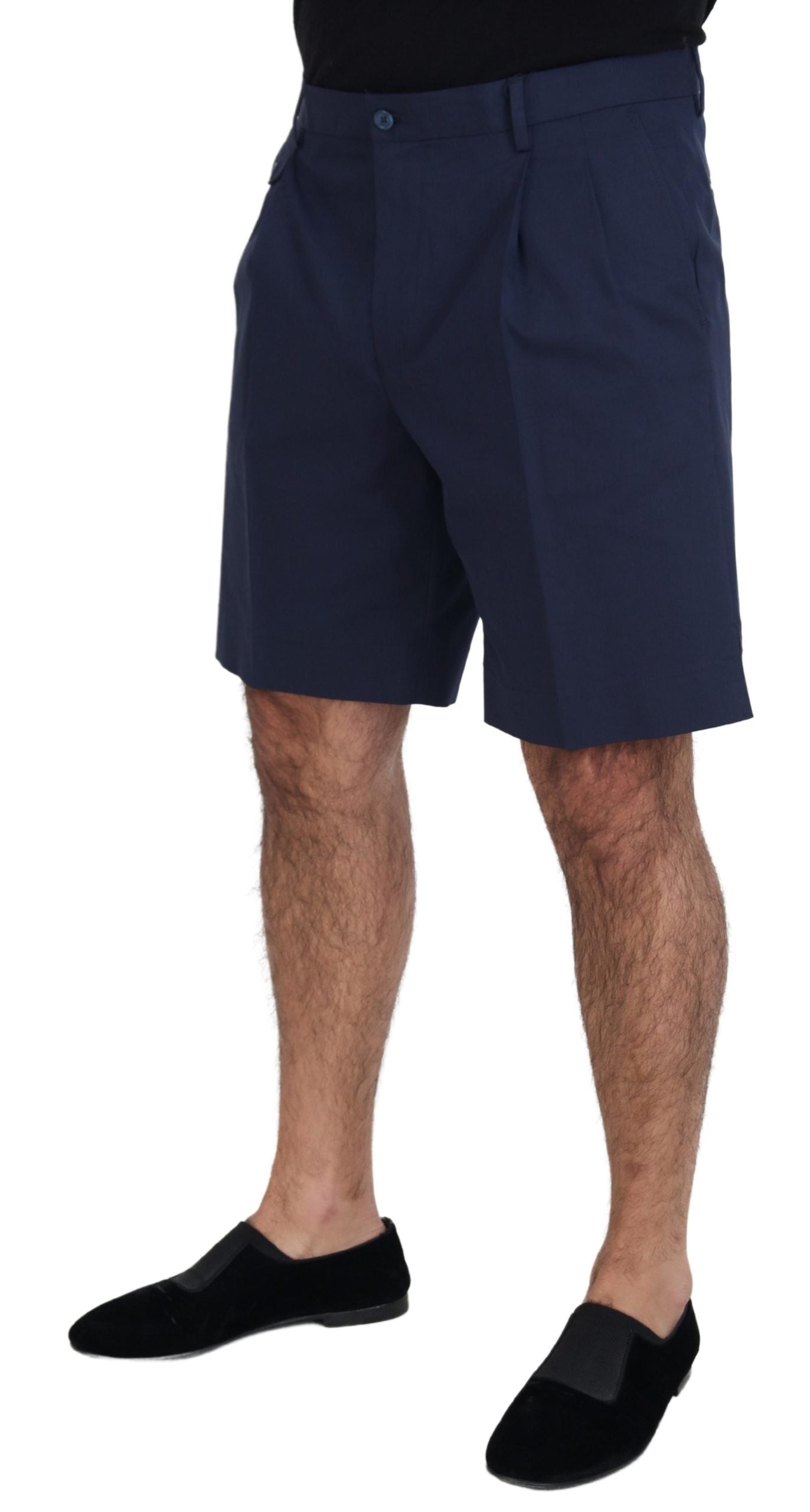 Dolce & Gabbana Blue Chinos Cotton Stretch Casual Men's Shorts