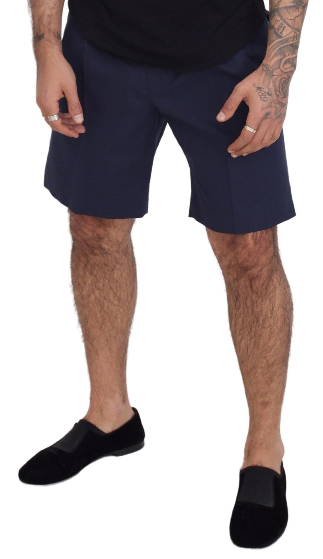 Dolce & Gabbana Blue Chinos Cotton Stretch Casual Men's Shorts