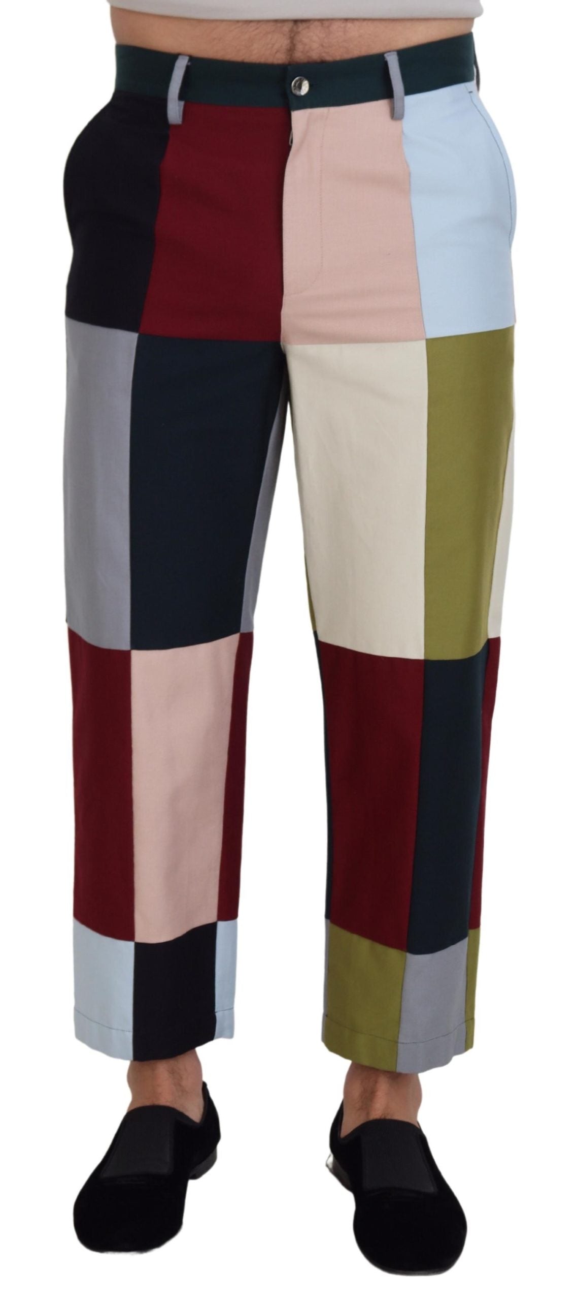 Dolce & Gabbana Stunning Multicolor Patchwork Men's Pants