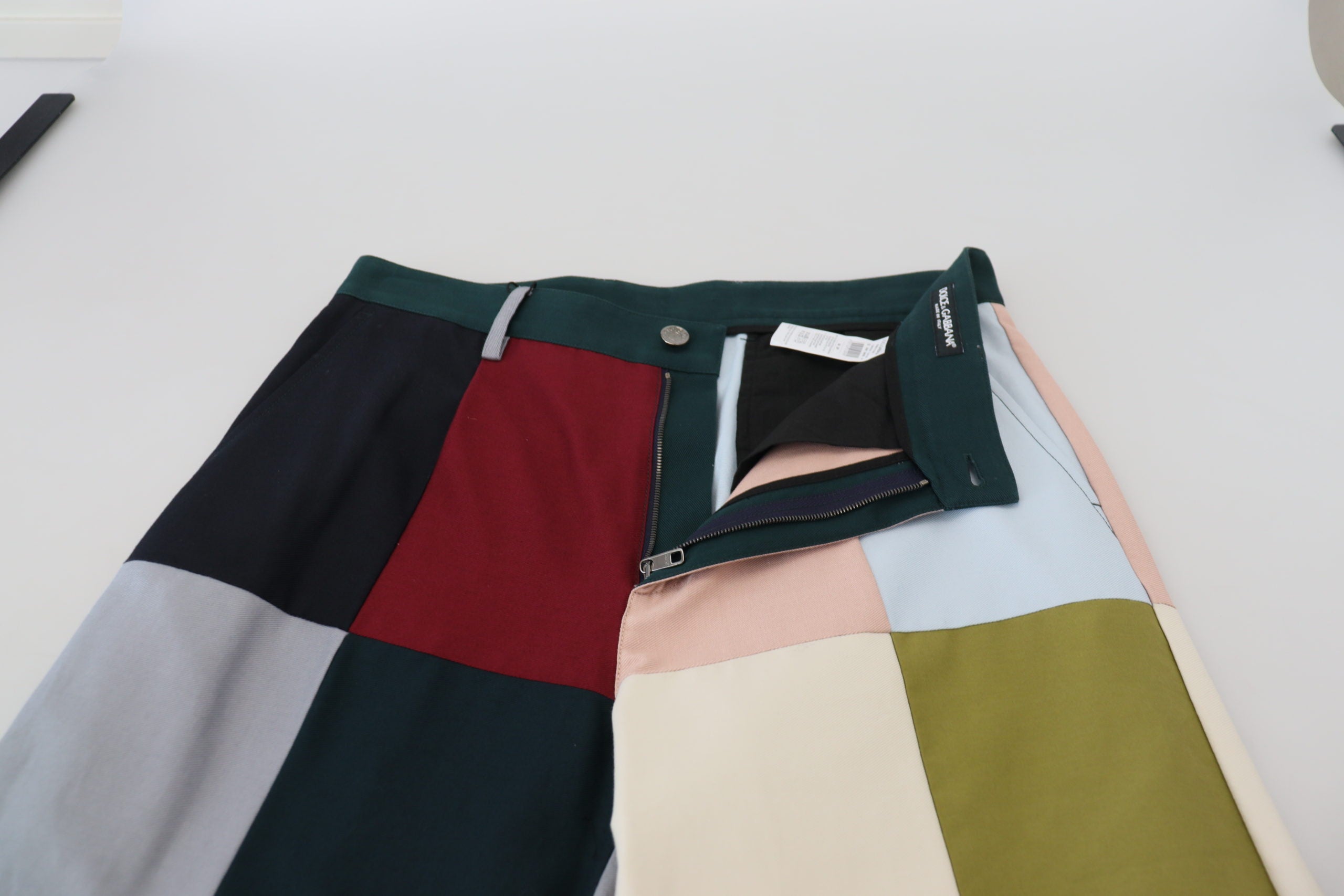 Dolce & Gabbana Multicolor Cotton Patchwork Men's Pants
