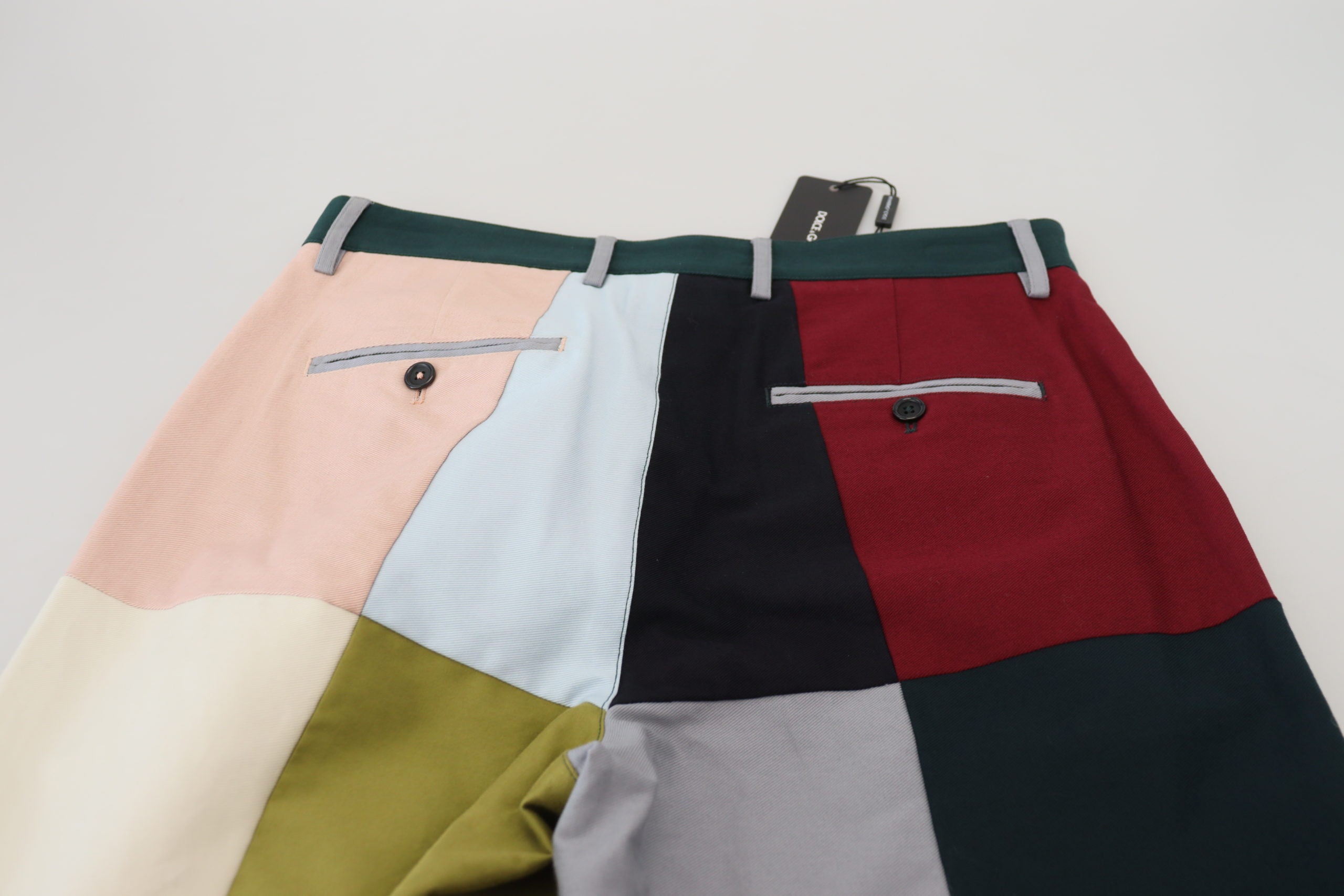Dolce & Gabbana Multicolor Cotton Patchwork Men's Pants