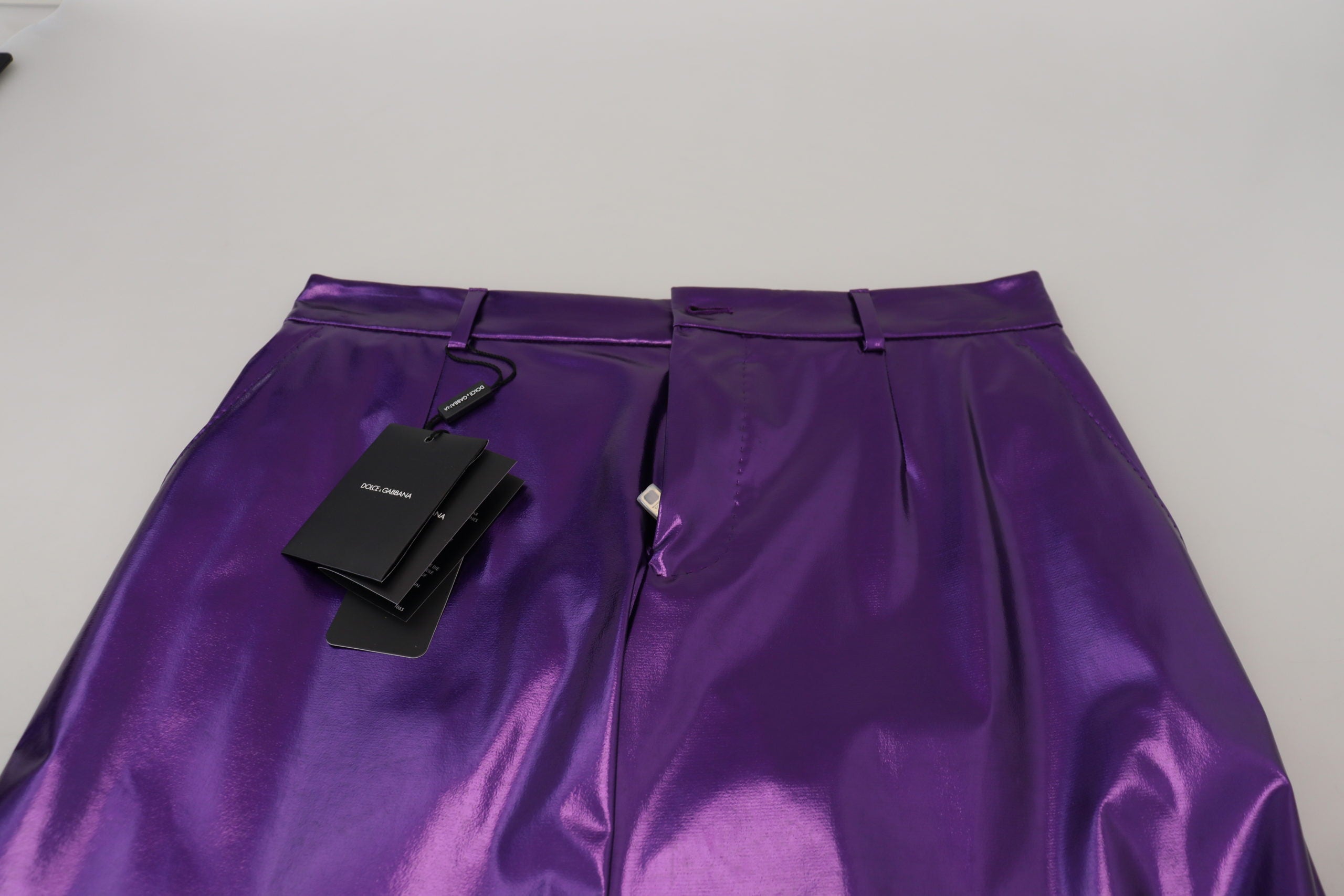 Dolce & Gabbana Purple Shining Men Casual Men's Pants