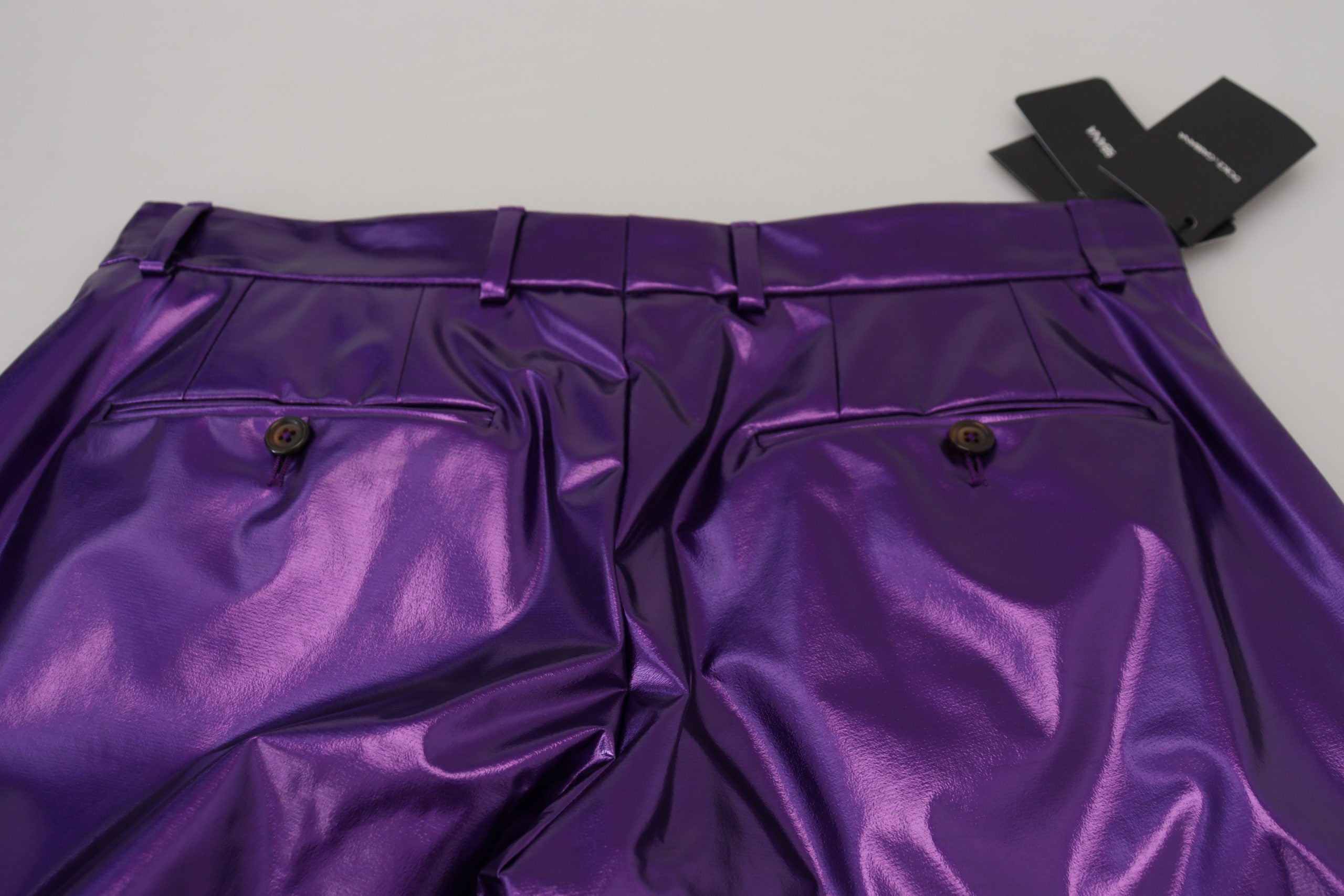 Dolce & Gabbana Purple Shining Men Casual Men's Pants