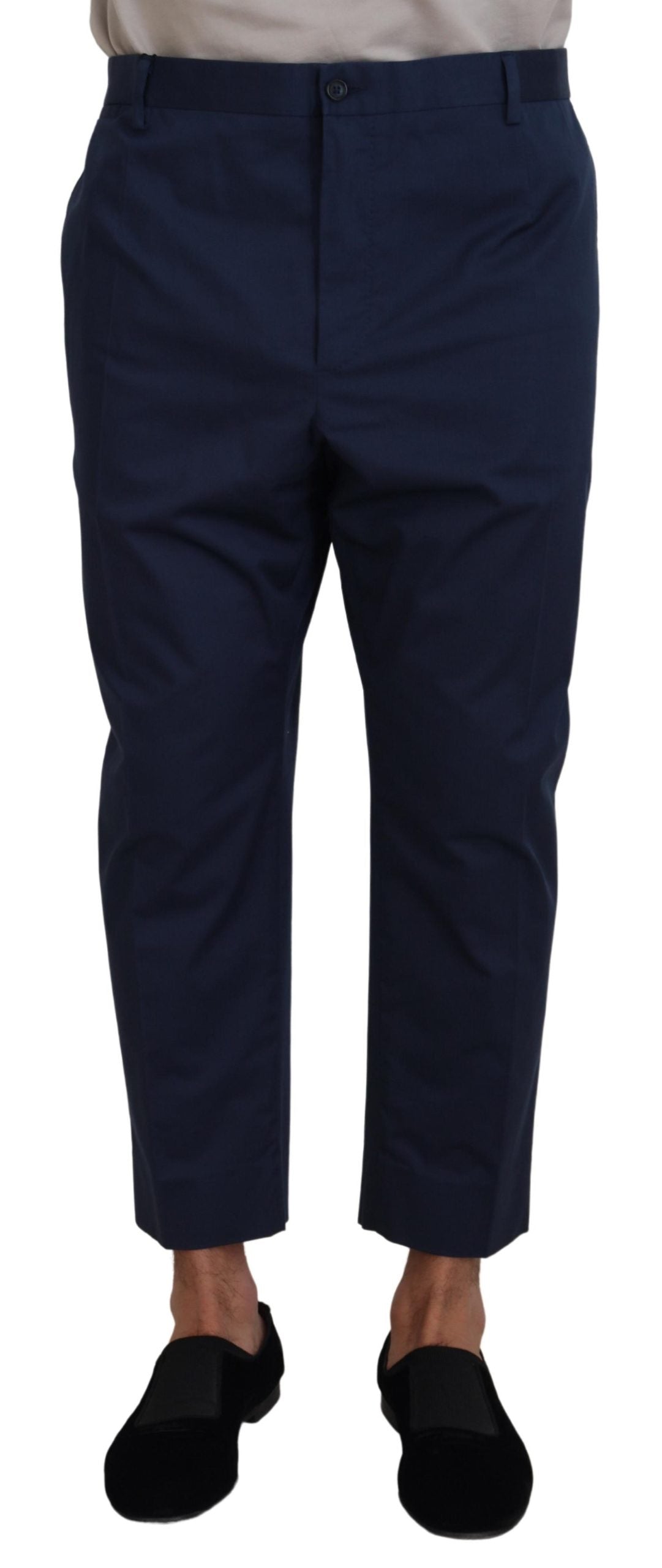 Dolce & Gabbana Chic Cropped Wool-Blend Men's Trousers