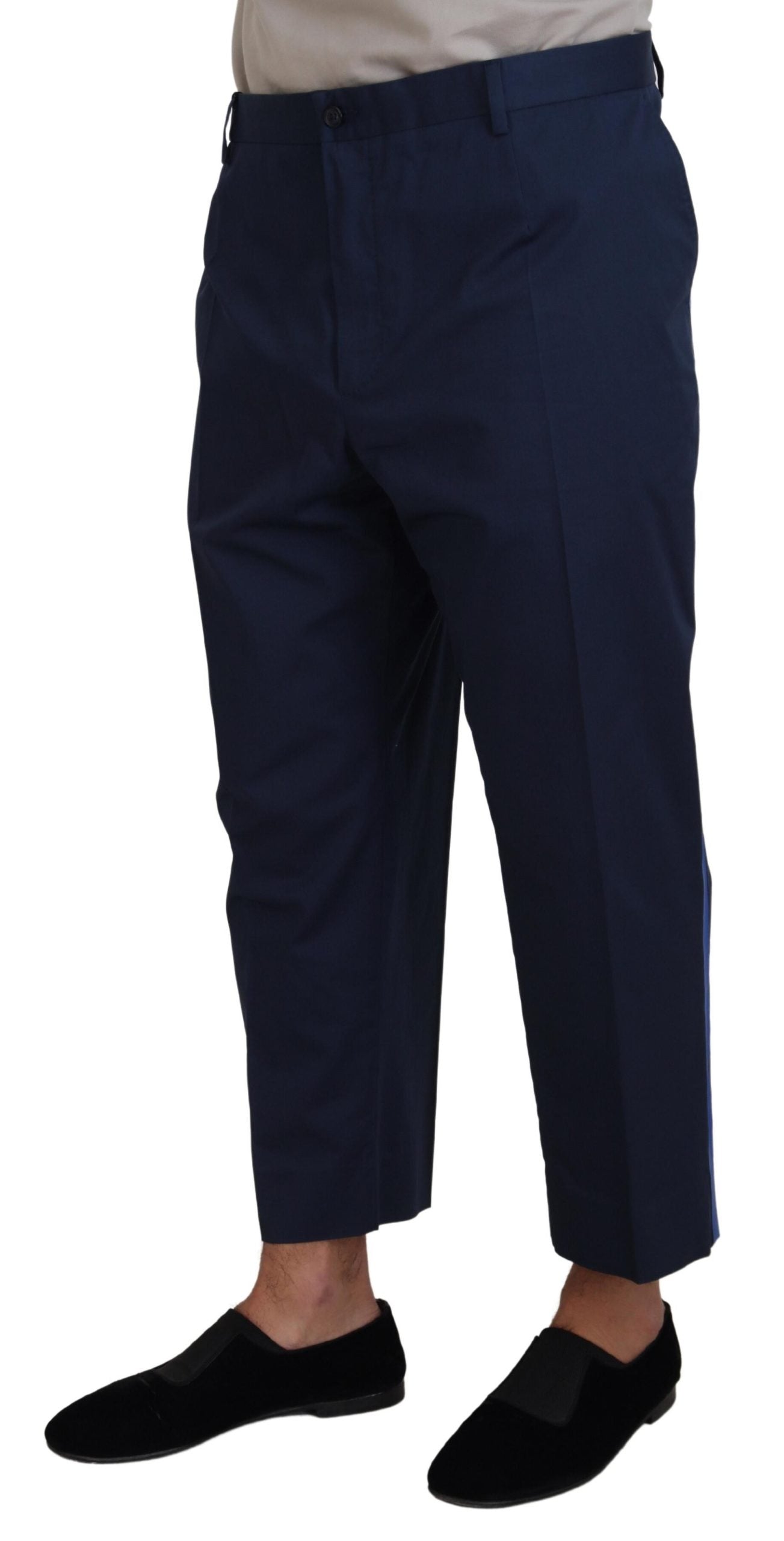 Dolce & Gabbana Blue Cotton Men Cropped Men's Pants