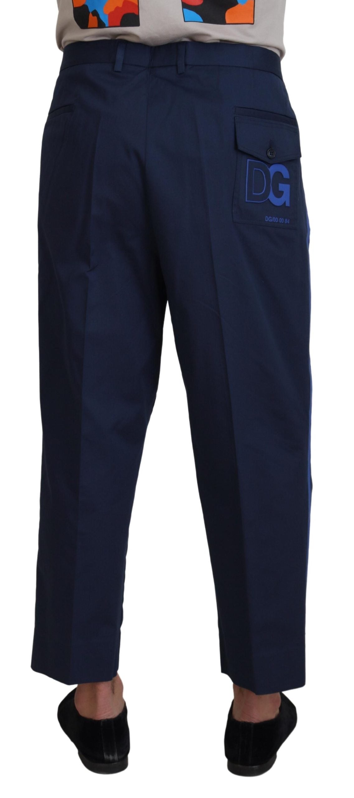 Dolce & Gabbana Blue Cotton Men Cropped Men's Pants