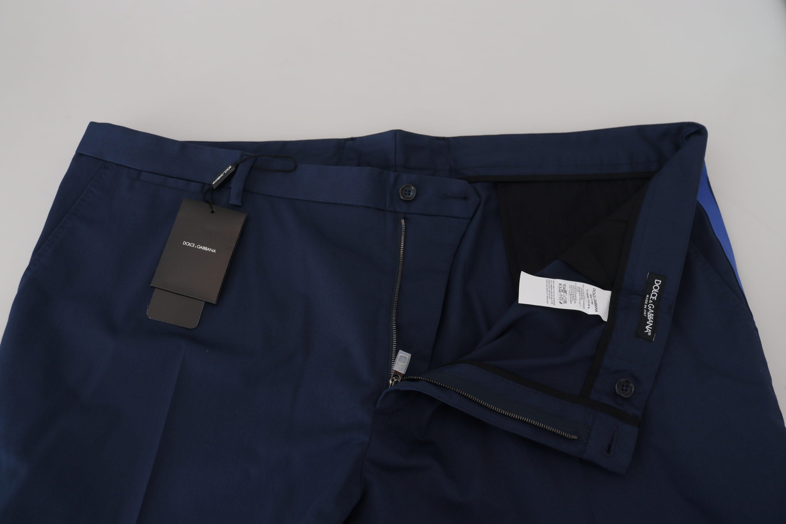 Dolce & Gabbana Blue Cotton Men Cropped Men's Pants