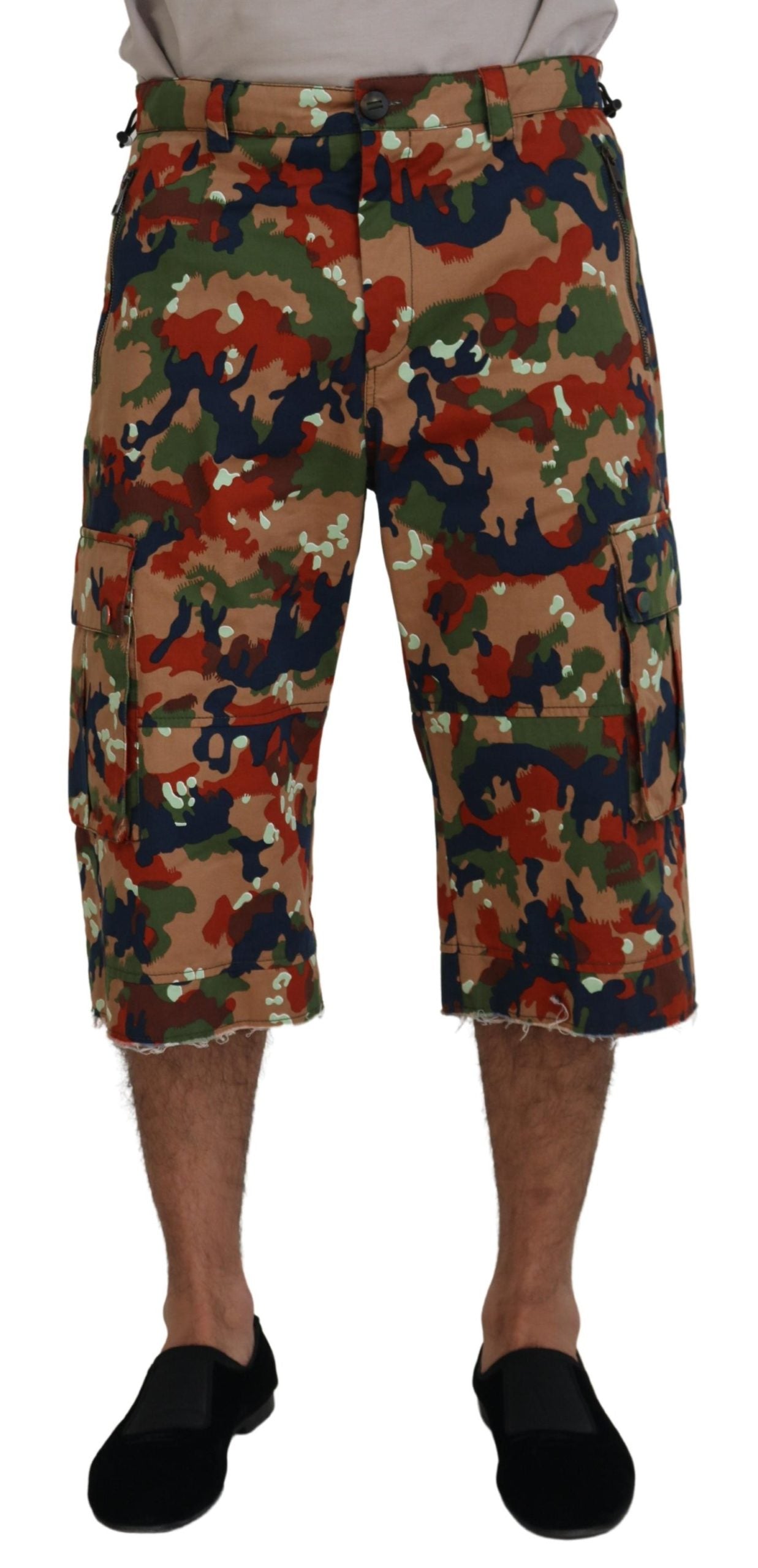 Dolce & Gabbana Italian Designer Multicolor Cargo Men's Shorts
