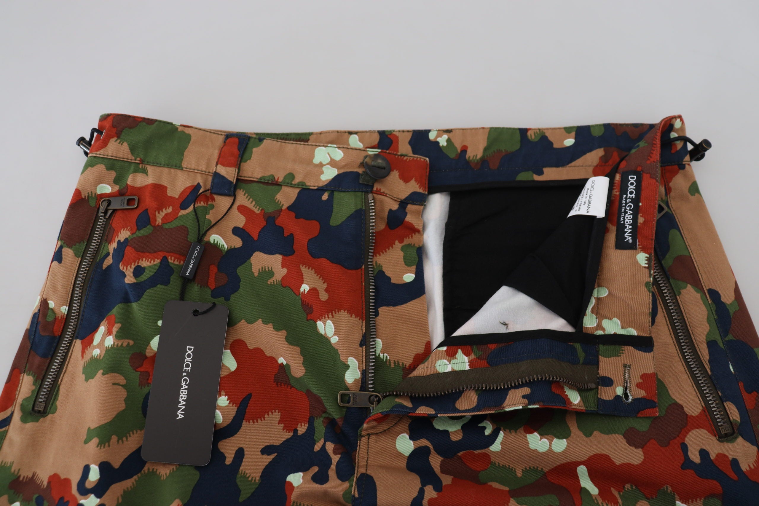 Dolce & Gabbana Italian Designer Multicolor Cargo Men's Shorts
