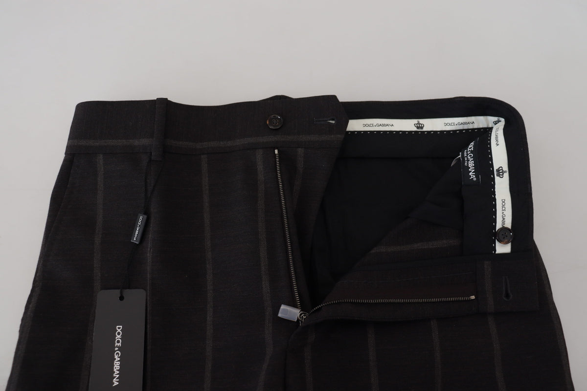 Dolce & Gabbana Black Wool Chino Formal Men Men's Pants