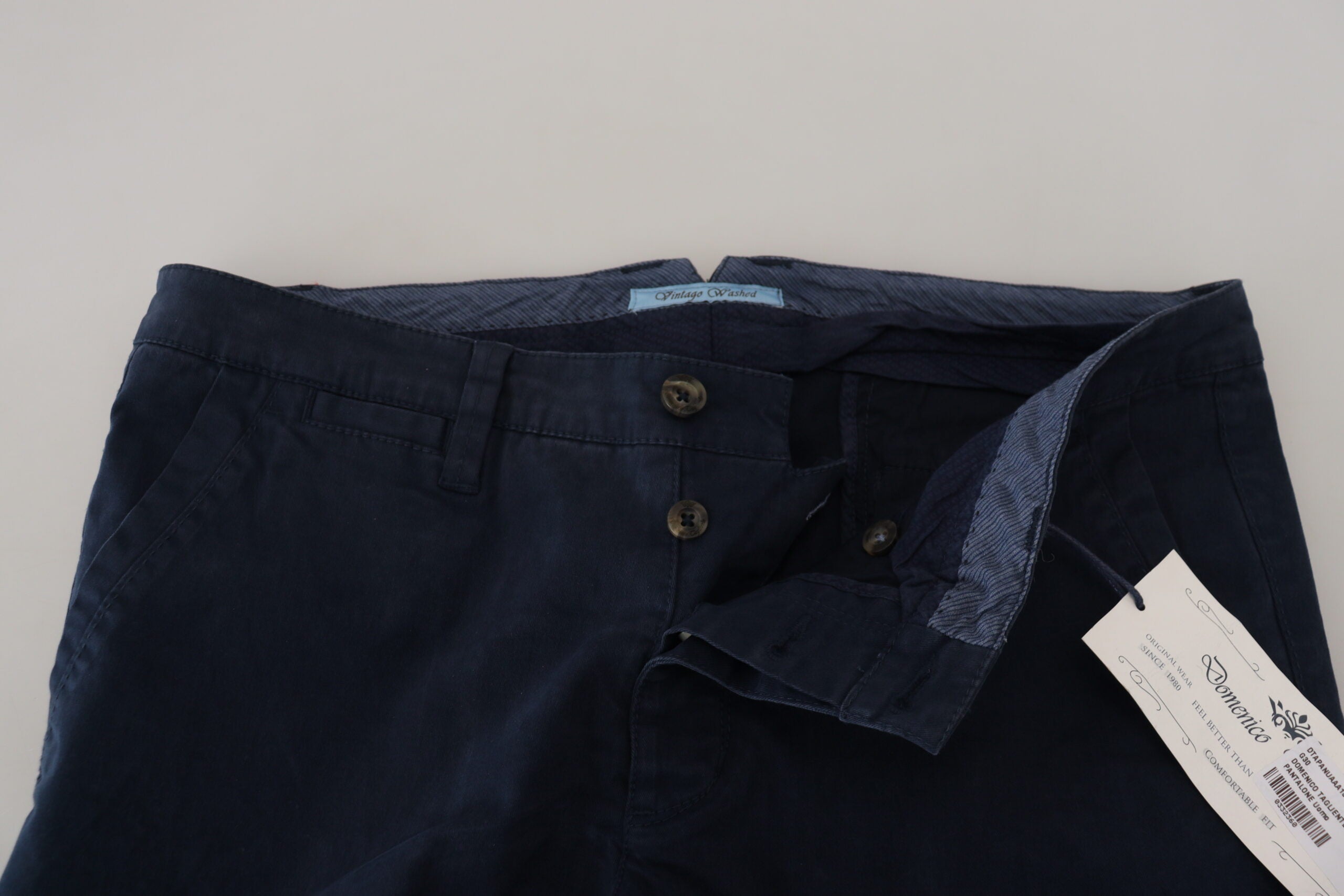 Domenico Tagliente Elegant Sapphire Dress Pants for Men's Men