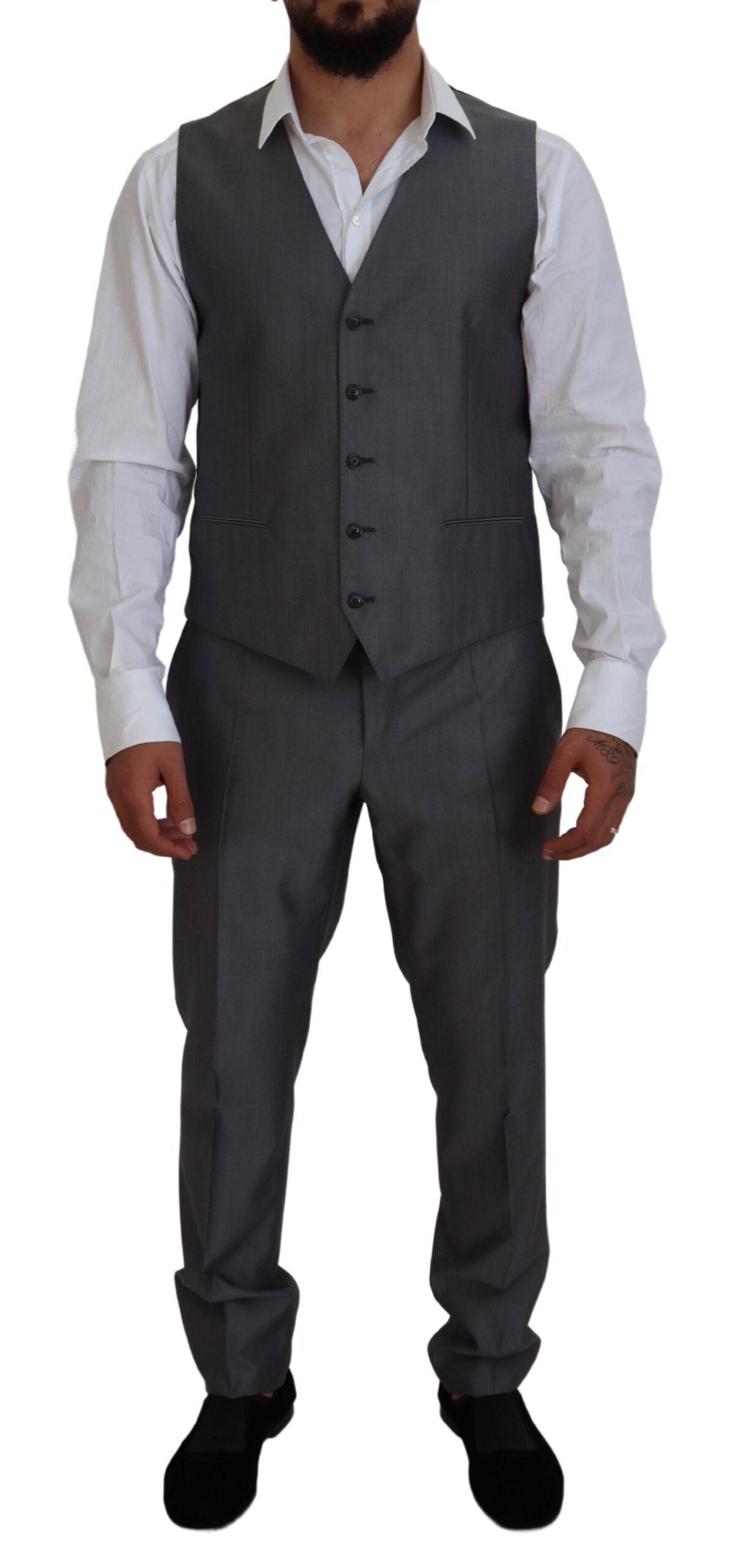 Dolce & Gabbana Gray SICILIA 3 Piece Slim Fit Men's Suit