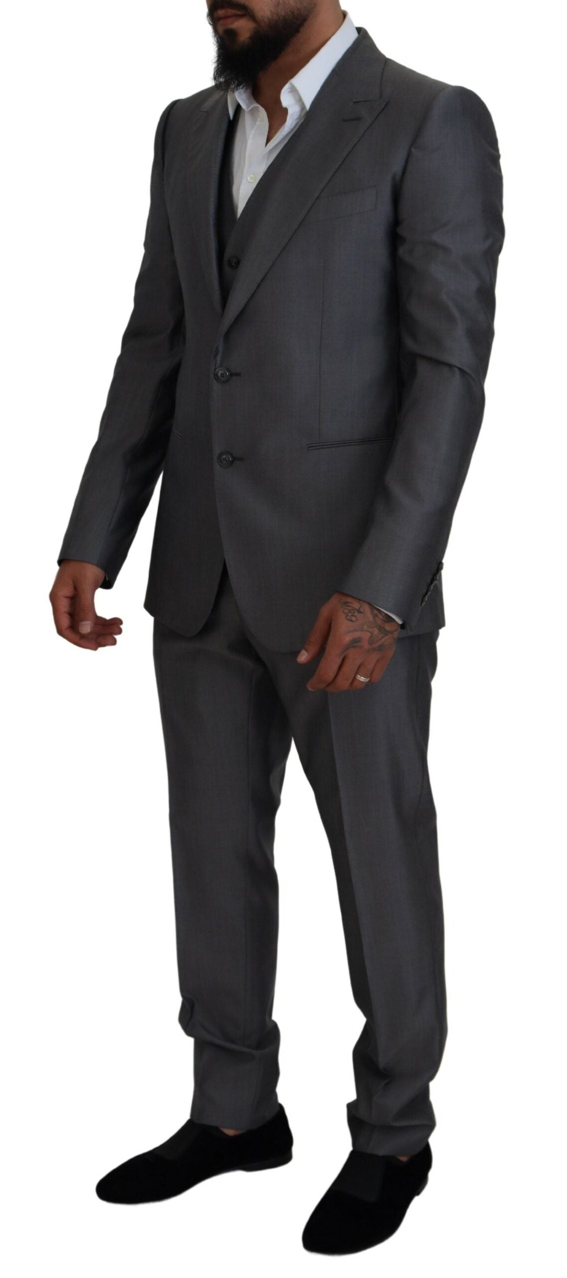 Dolce & Gabbana Gray SICILIA 3 Piece Slim Fit Men's Suit