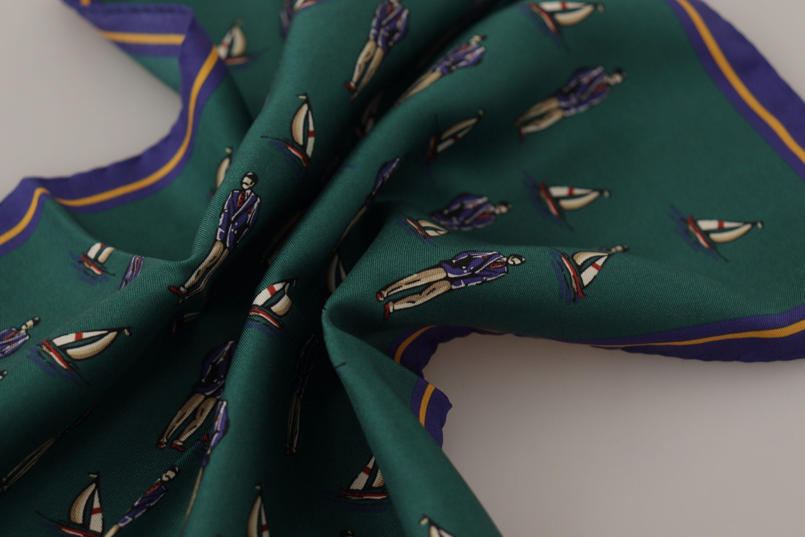Dolce & Gabbana Elegant Green Silk Men's Square Men's Scarf