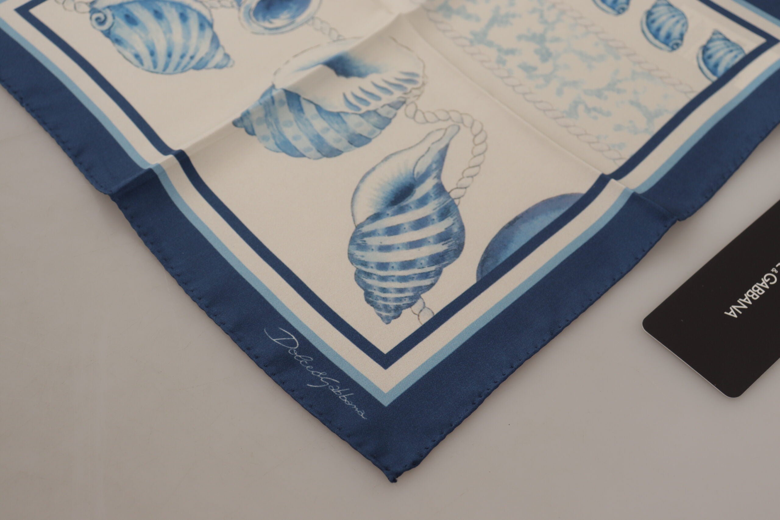 Dolce & Gabbana Elegant Blue Silk Men's Square Men's Scarf