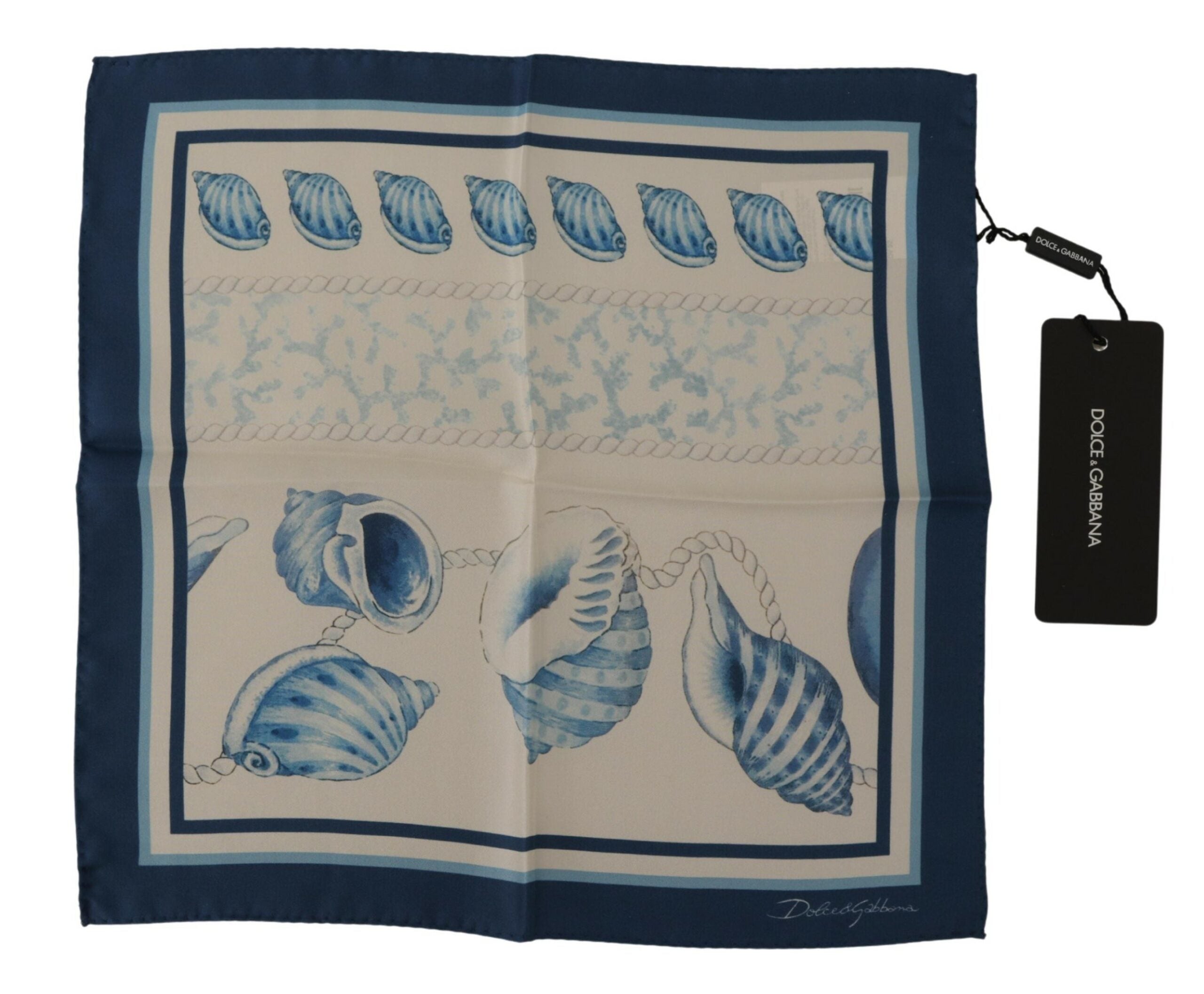 Dolce & Gabbana Elegant Blue Silk Men's Square Men's Scarf