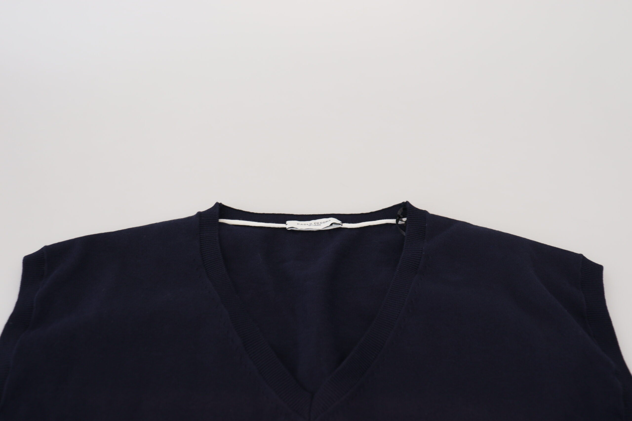 Paolo Pecora Milano Sleek Black V-Neck Sleeveless Men's Tank