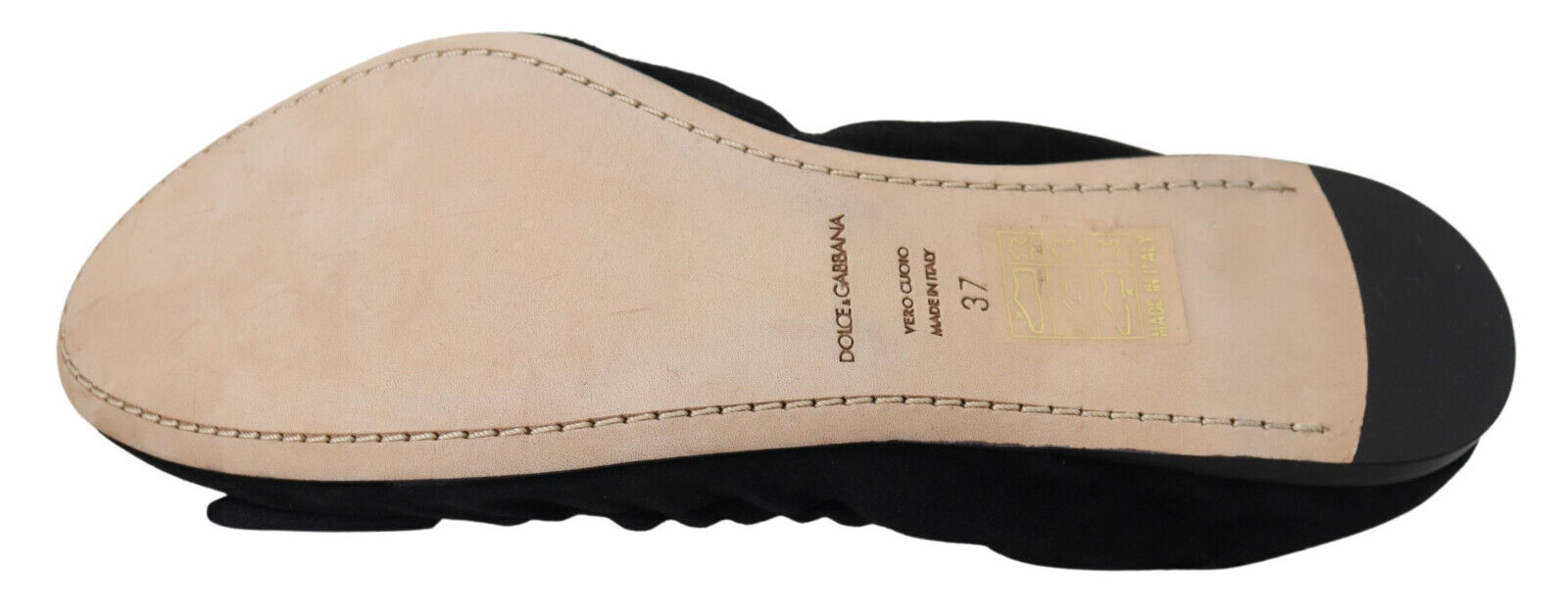 Dolce & Gabbana Elegant Black Suede Ballet Women's Flats