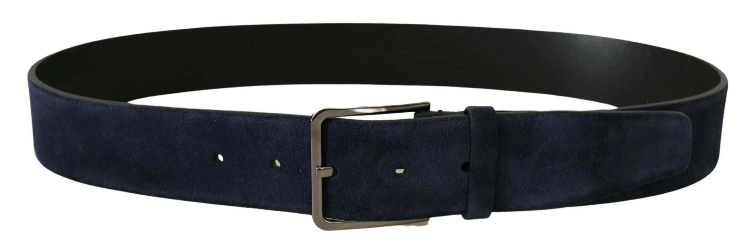 Dolce & Gabbana Navy Elegance Velvet Leather Men's Belt